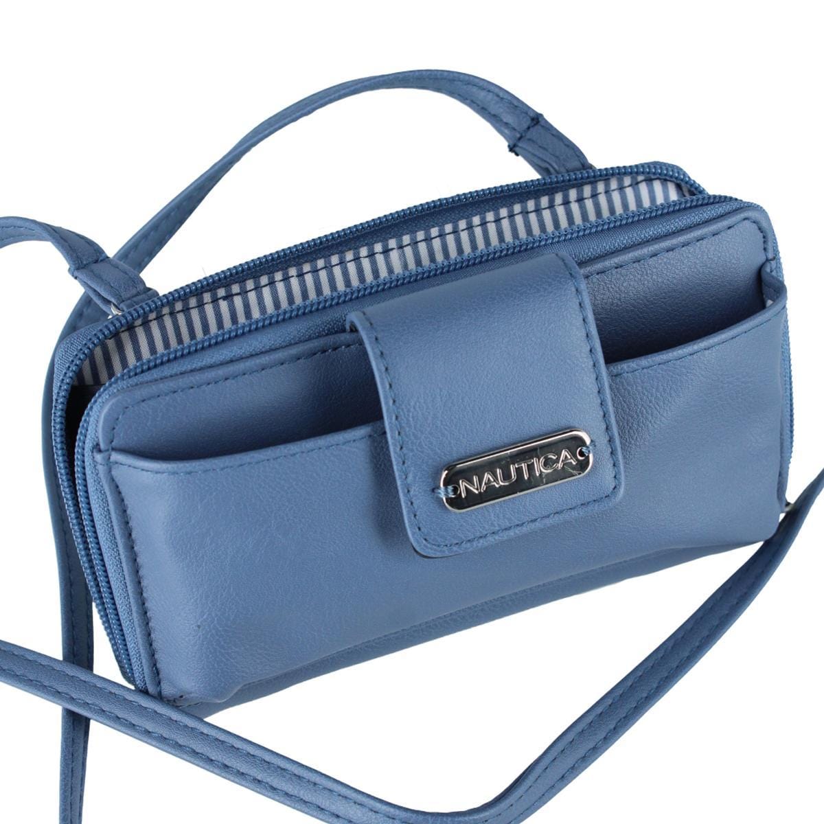 Nautica Women's Sandbar Wallet On A String Organizer - Marina Blue