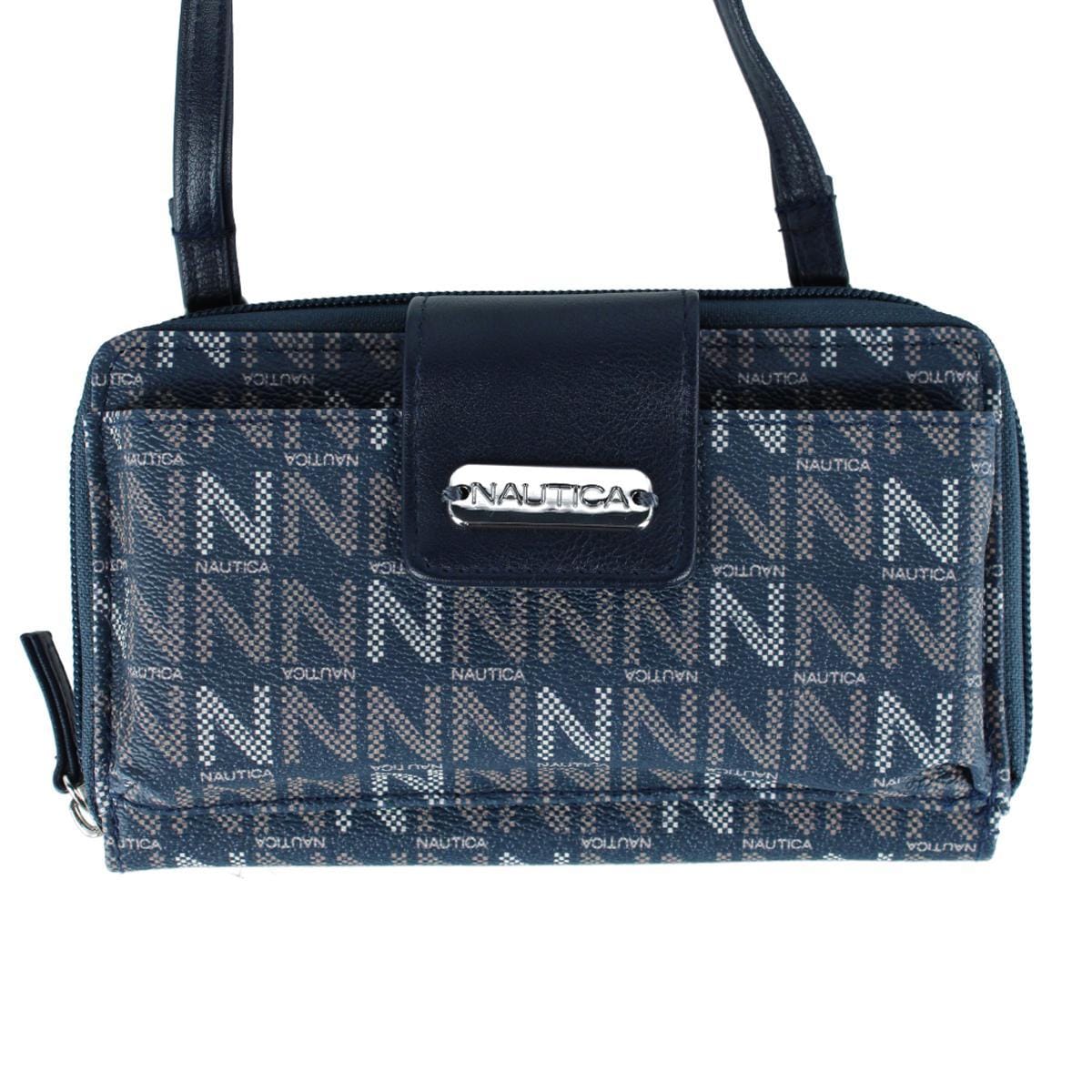 Nautica Women's Sandbar Wallet On A String Organizer - Indigo and Taupe
