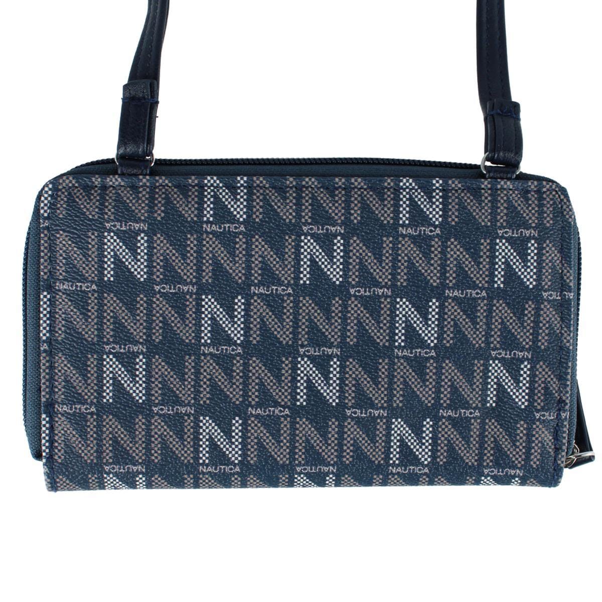 Nautica Women's Sandbar Wallet On A String Organizer - Indigo and Taupe