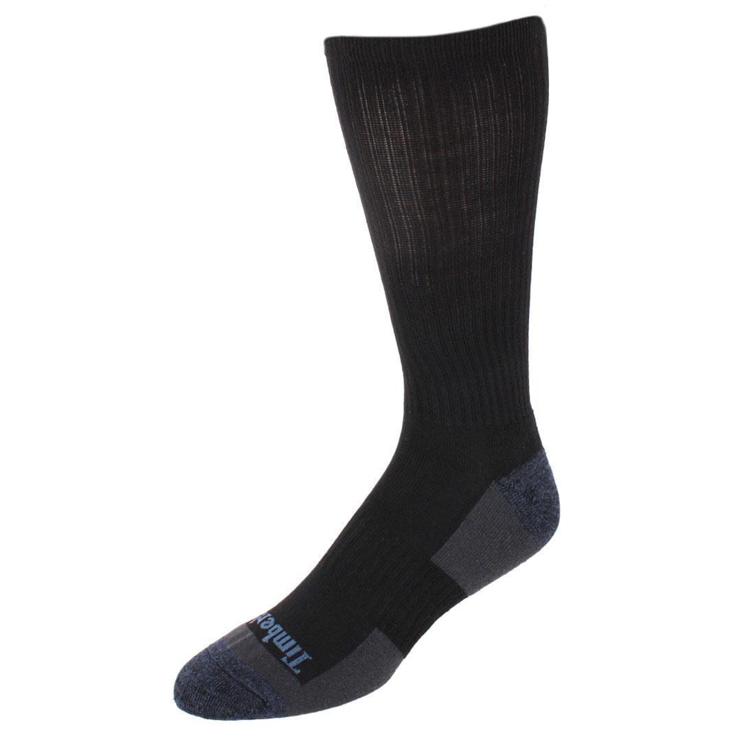 Timberland Men's Castleton Comfort Cushioned Crew Socks (4 Pack) - 2 Black, Charcoal, Denim