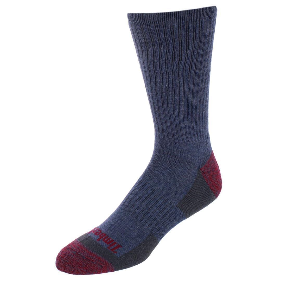 Timberland Men's Castleton Comfort Cushioned Crew Socks (4 Pack) - 2 Black, Charcoal, Denim