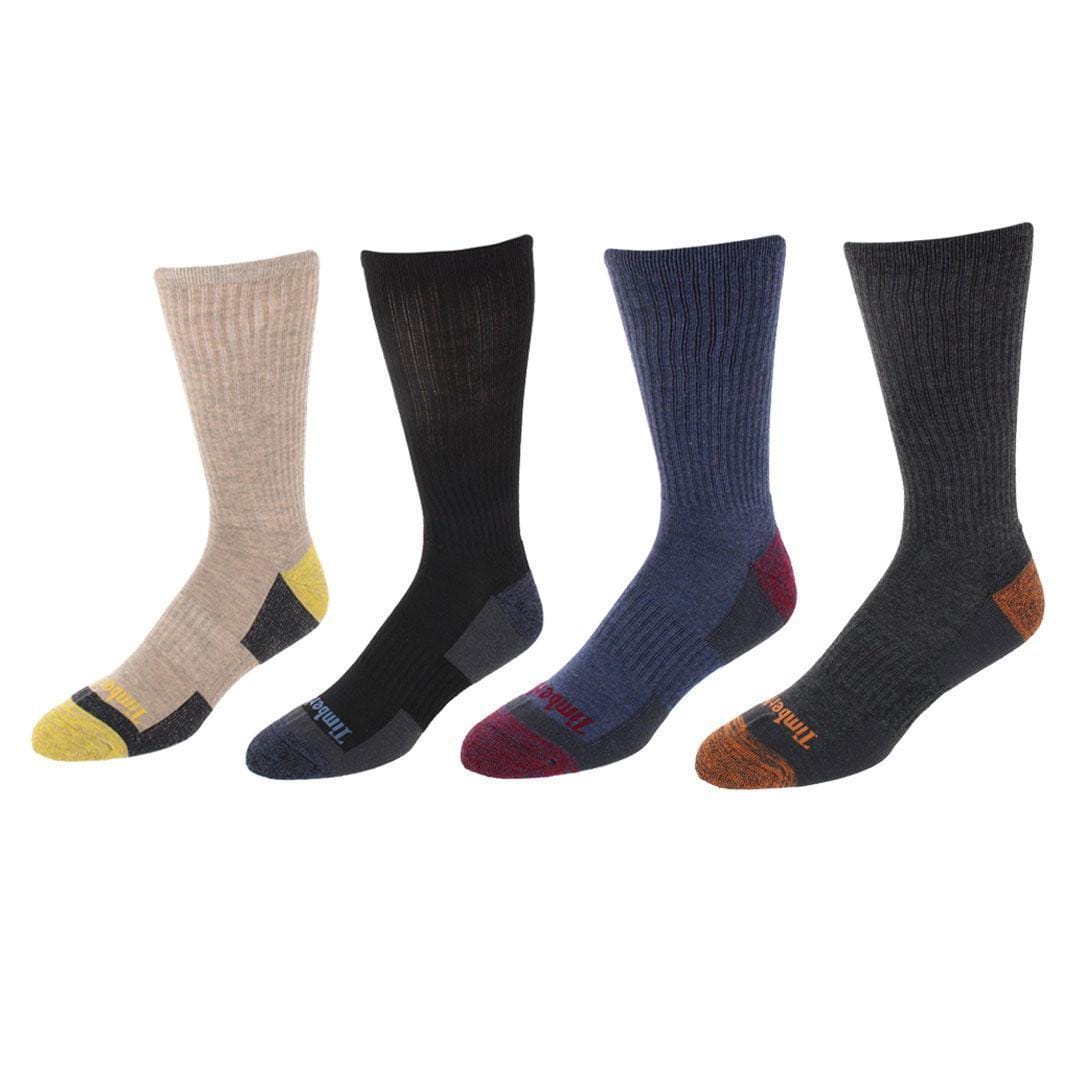 Timberland Men's Castleton Comfort Cushioned Crew Socks (4 Pack)