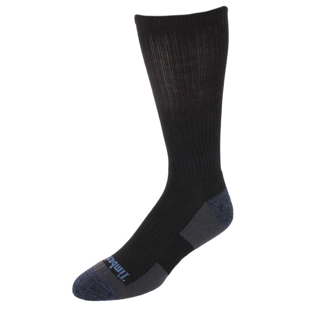 Timberland Men's Castleton Comfort Cushioned Crew Socks (4 Pack) - Black, Charcoal, Bark, Denim