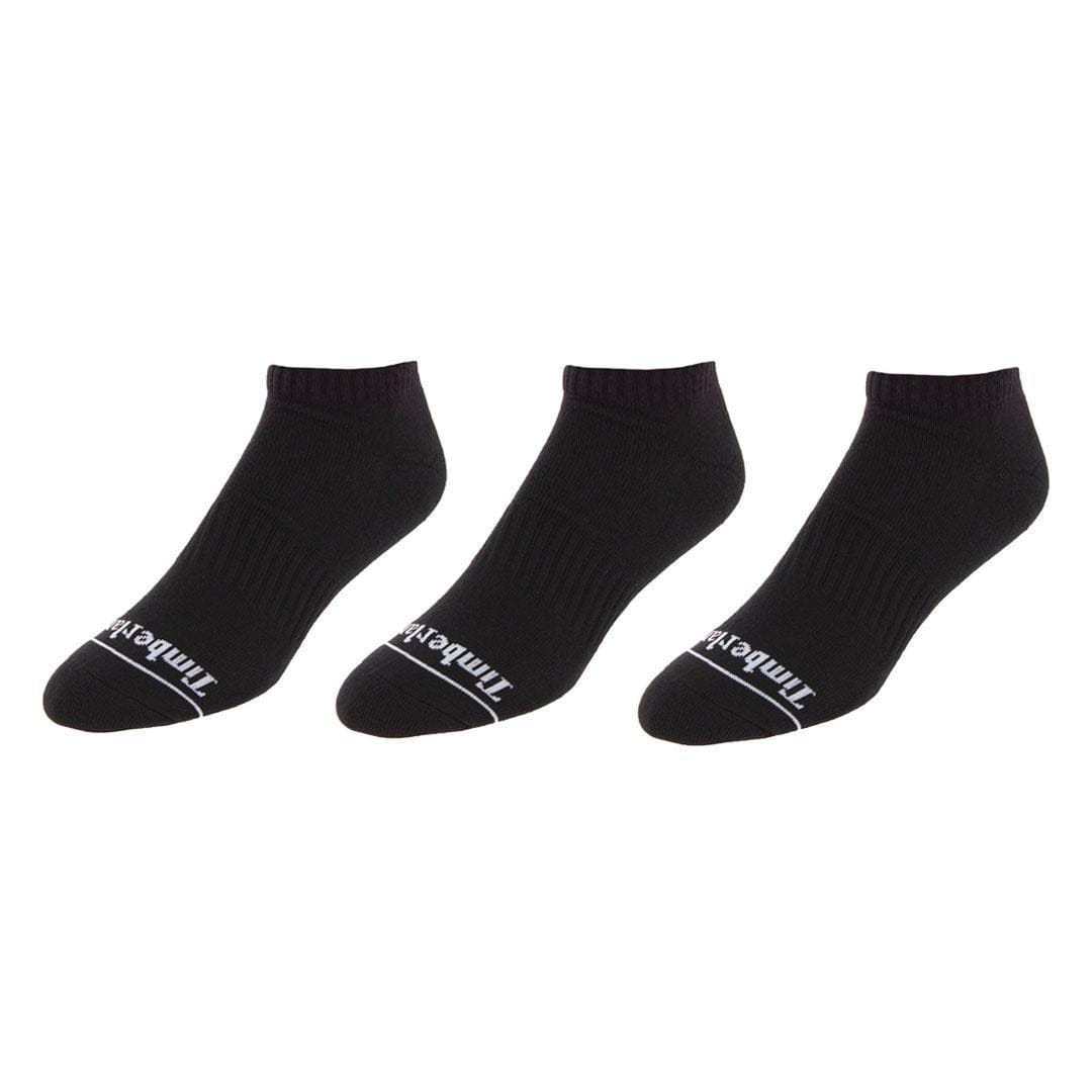 Timberland Men's Performance No Show Full Cushioned Socks (3 Pack) - Black