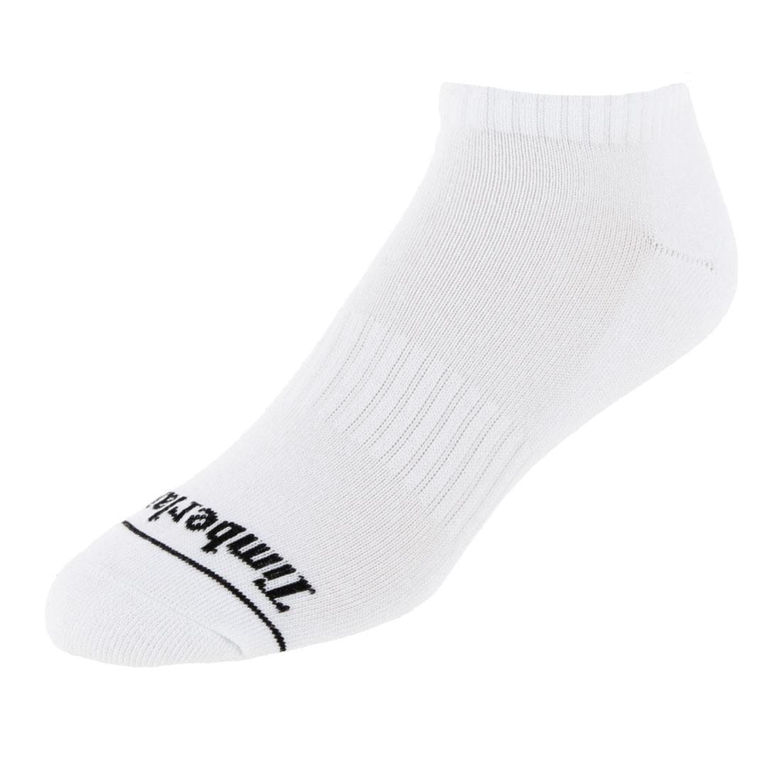 Timberland Men's Performance No Show Full Cushioned Socks (3 Pack) - Grey, White, and Black