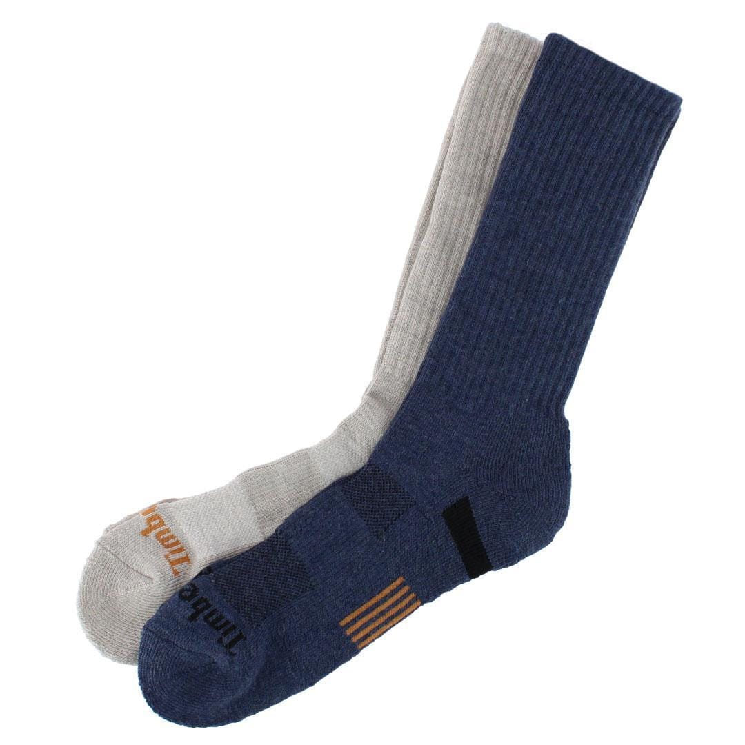 Timberland Women's Comfort Performance Crew Socks (2 Pack) - Oatmeal and Navy