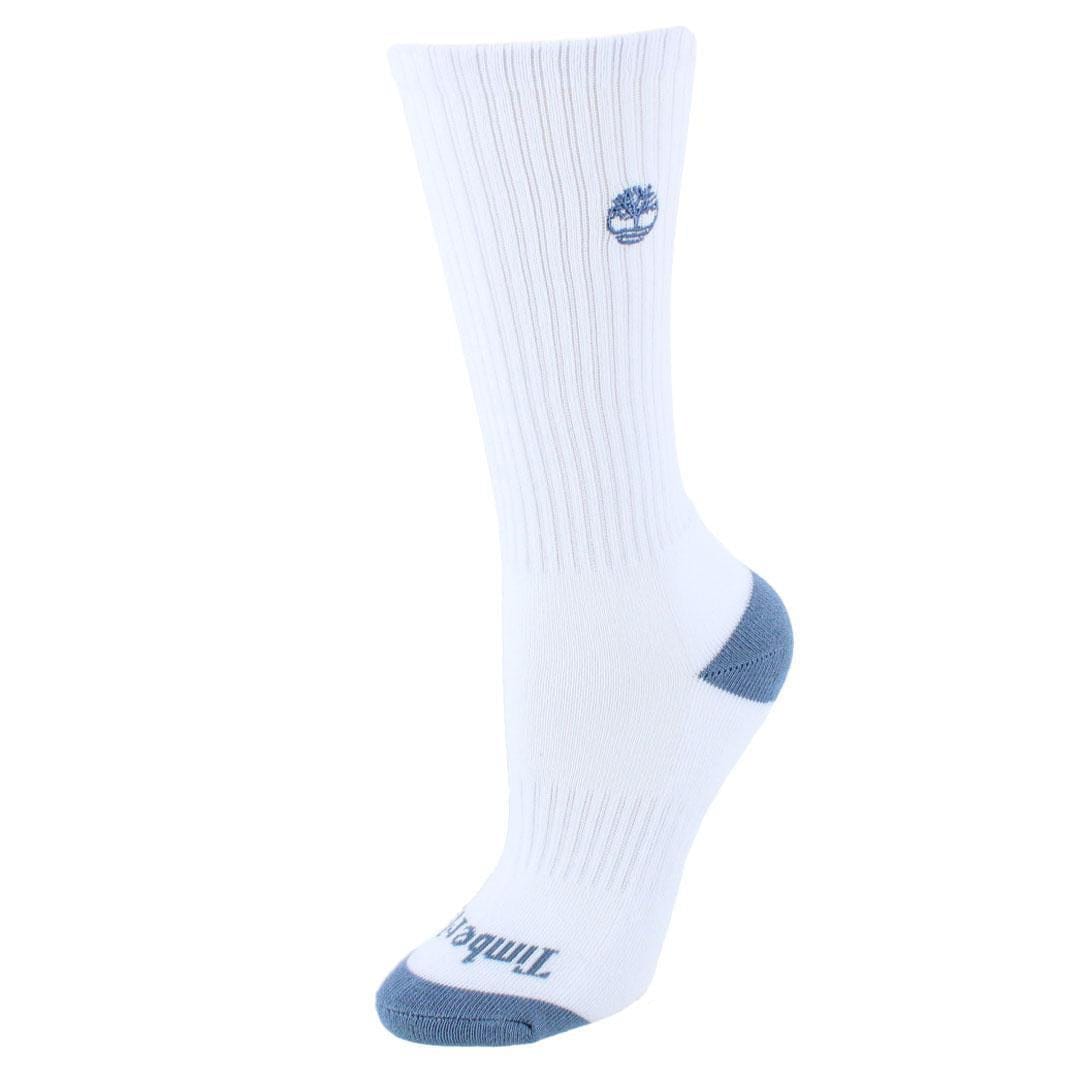Timberland Women's Half Cushioned Comfort Crew Socks (3 Pack) - White