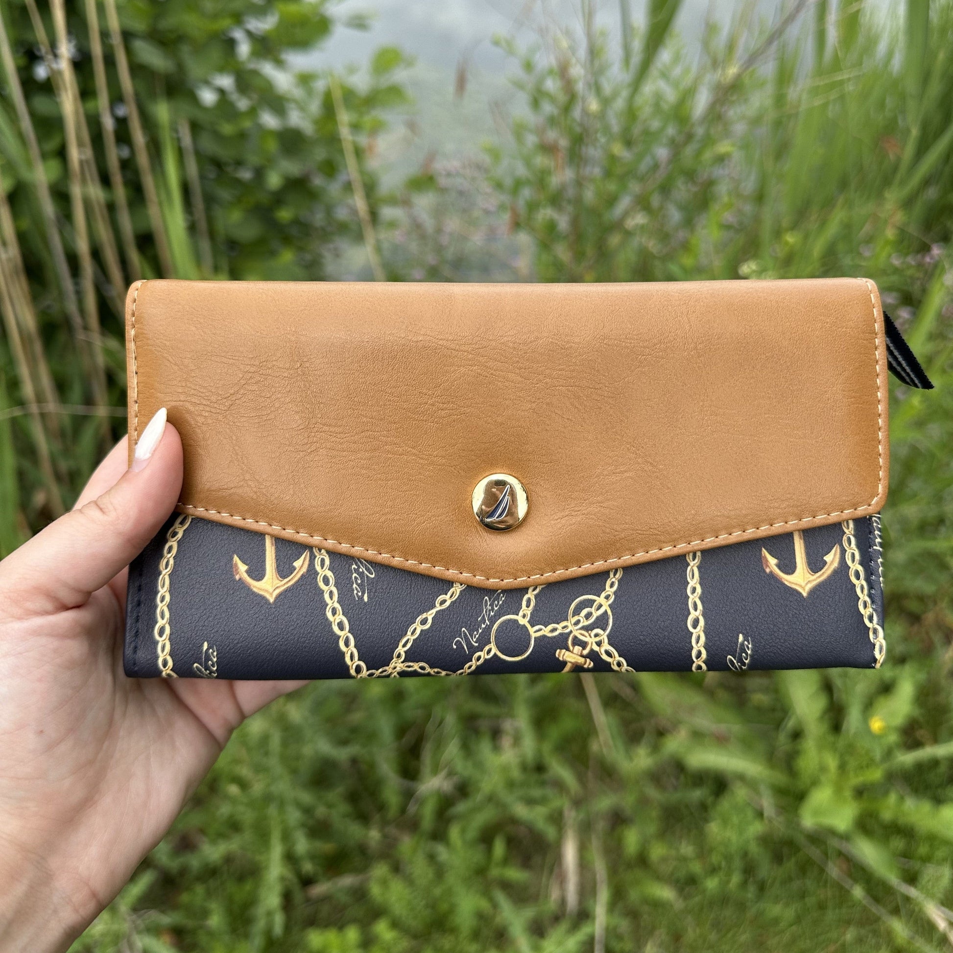 Nautica Women's Two Timer V Flap Clutch - Anchor Aweigh Indigo