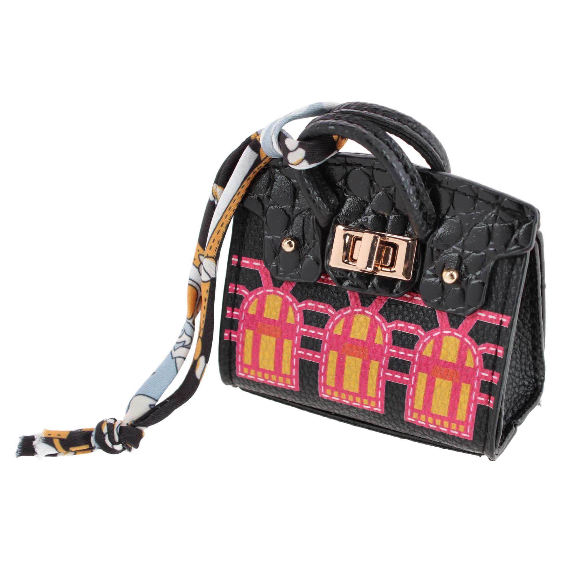 CTM® Women's Premium Faux Leather Fashion Bag Bag Charm - Black