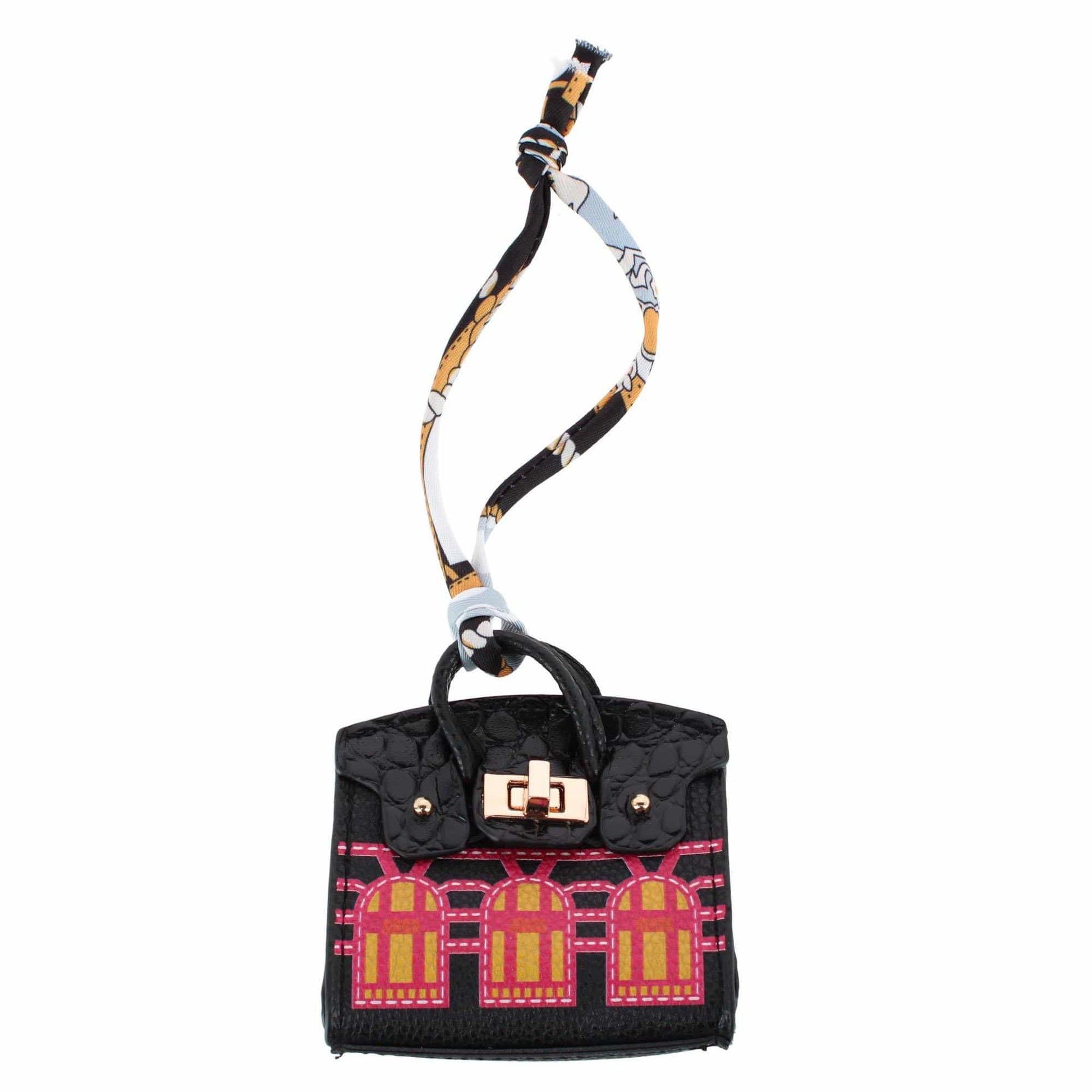 CTM® Women's Premium Faux Leather Fashion Bag Bag Charm - Black