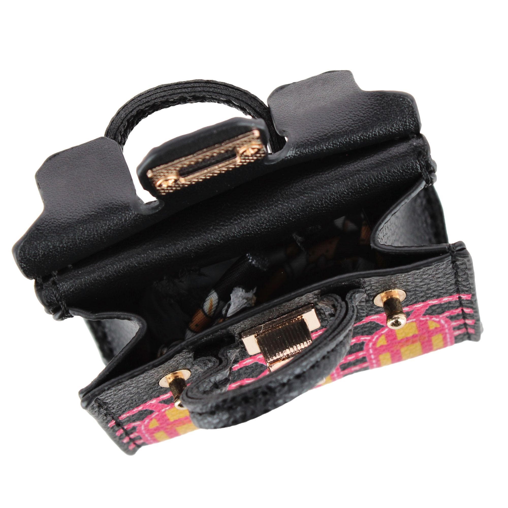 CTM® Women's Premium Faux Leather Fashion Bag Bag Charm - Black