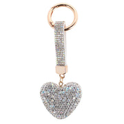 Women's Rhinestone Heart Bag Charm