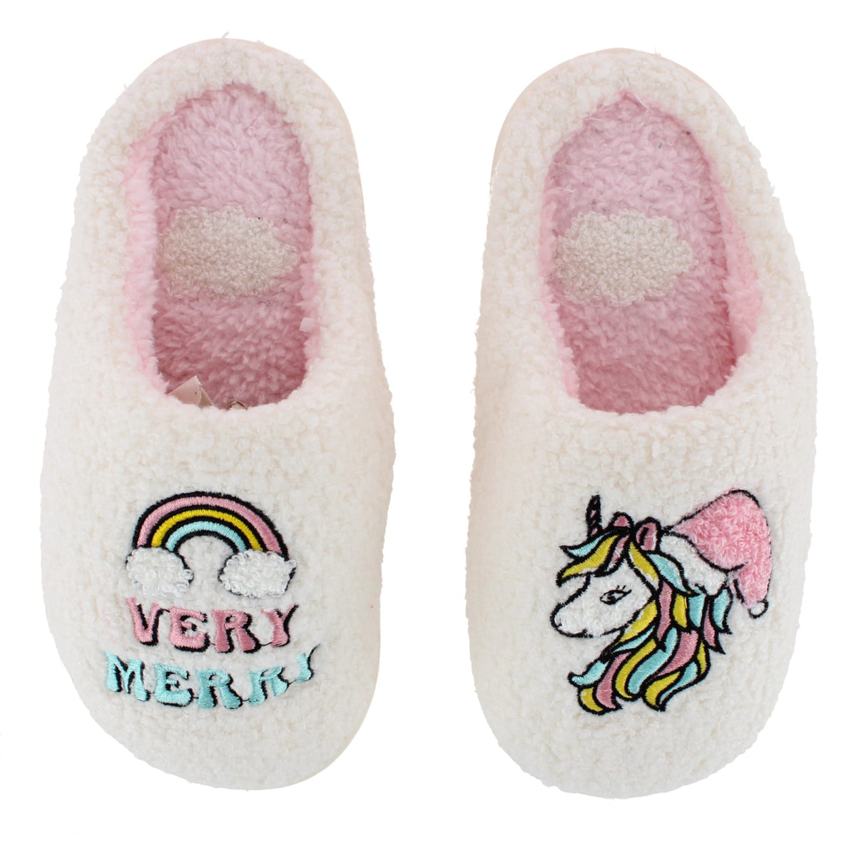 CTM® Kids' & Toddler Girls' Christmas Unicorn Holiday Slippers - Kids' & Toddler Girls' Christmas Unicorn Holiday Slippers