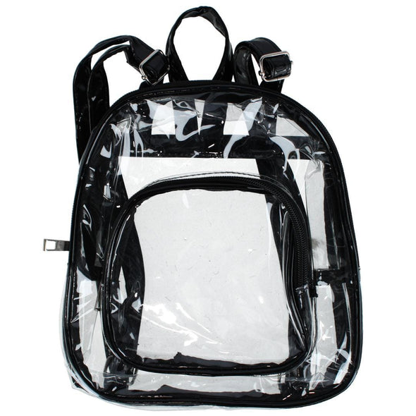 Women's Mini Clear Transparent Zipper Backpack