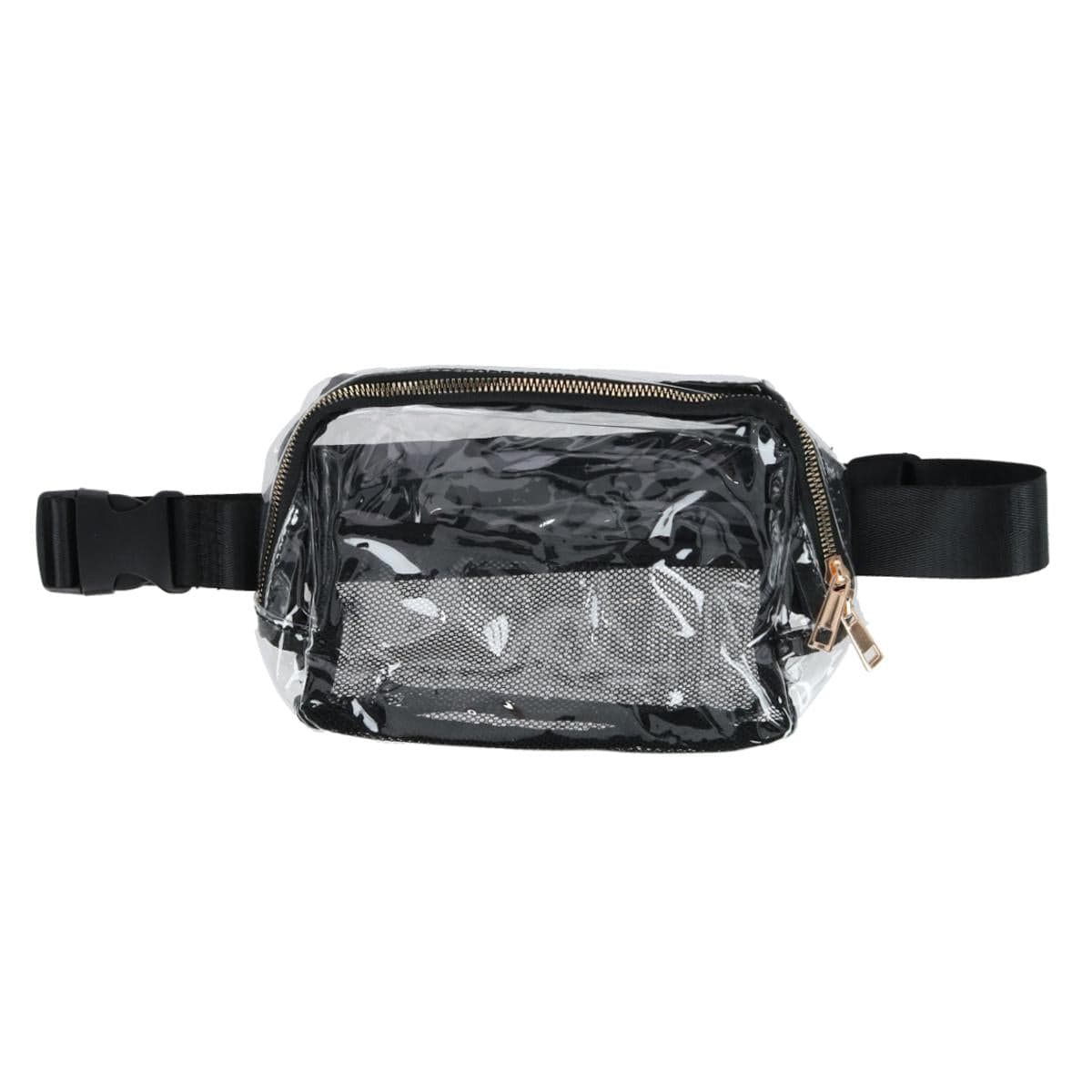 CTM® Unisex Stadium Approved Clear Belt Bag with Mesh Pockets - Unisex Stadium Approved Clear Belt Bag with Mesh Pockets
