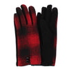 Women's Buffalo Plaid Touchscreen Winter Gloves