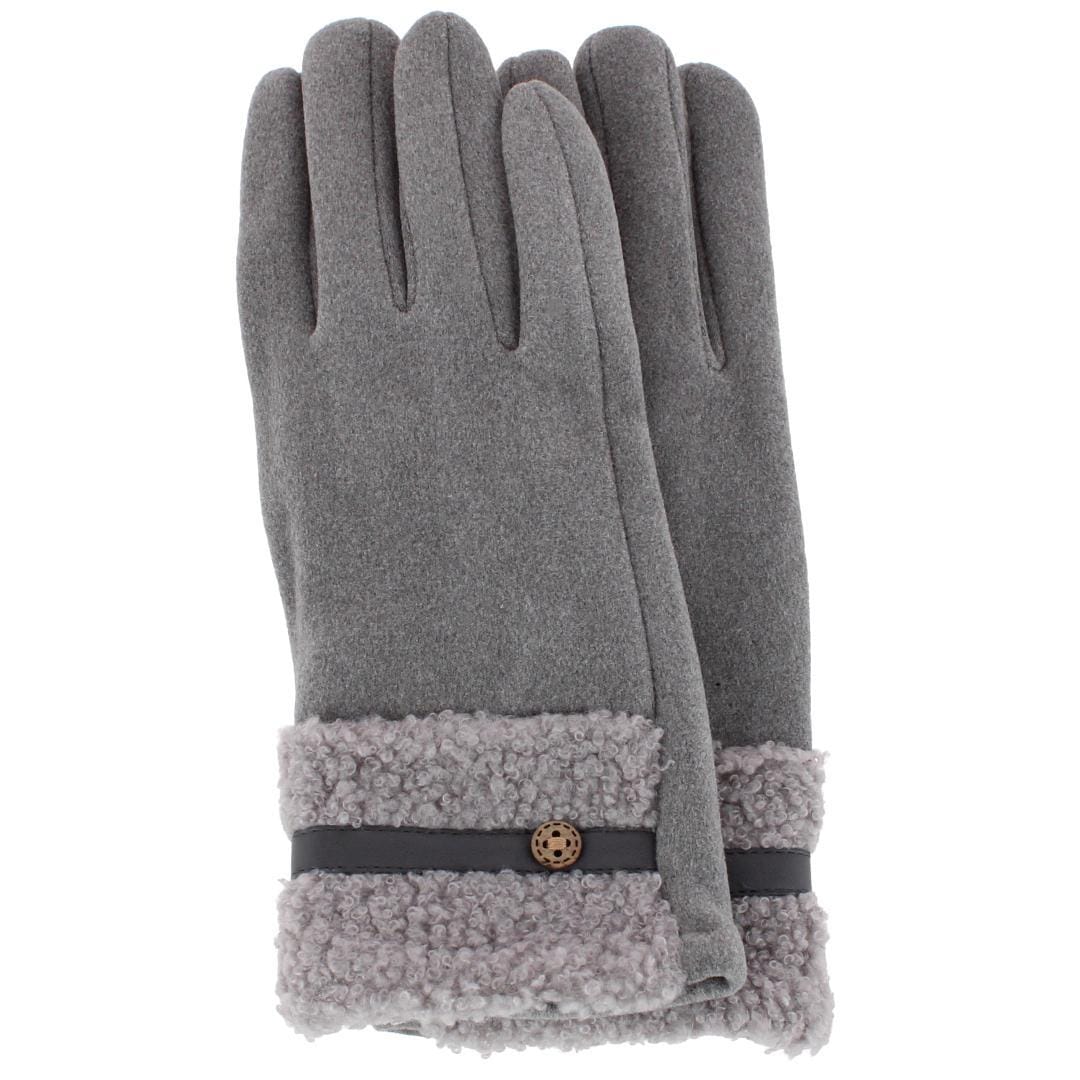 CTM® Women's Teddy Synthetic Fleece Touchscreen Winter Gloves - Women's Teddy Synthetic Fleece Touchscreen Winter Gloves