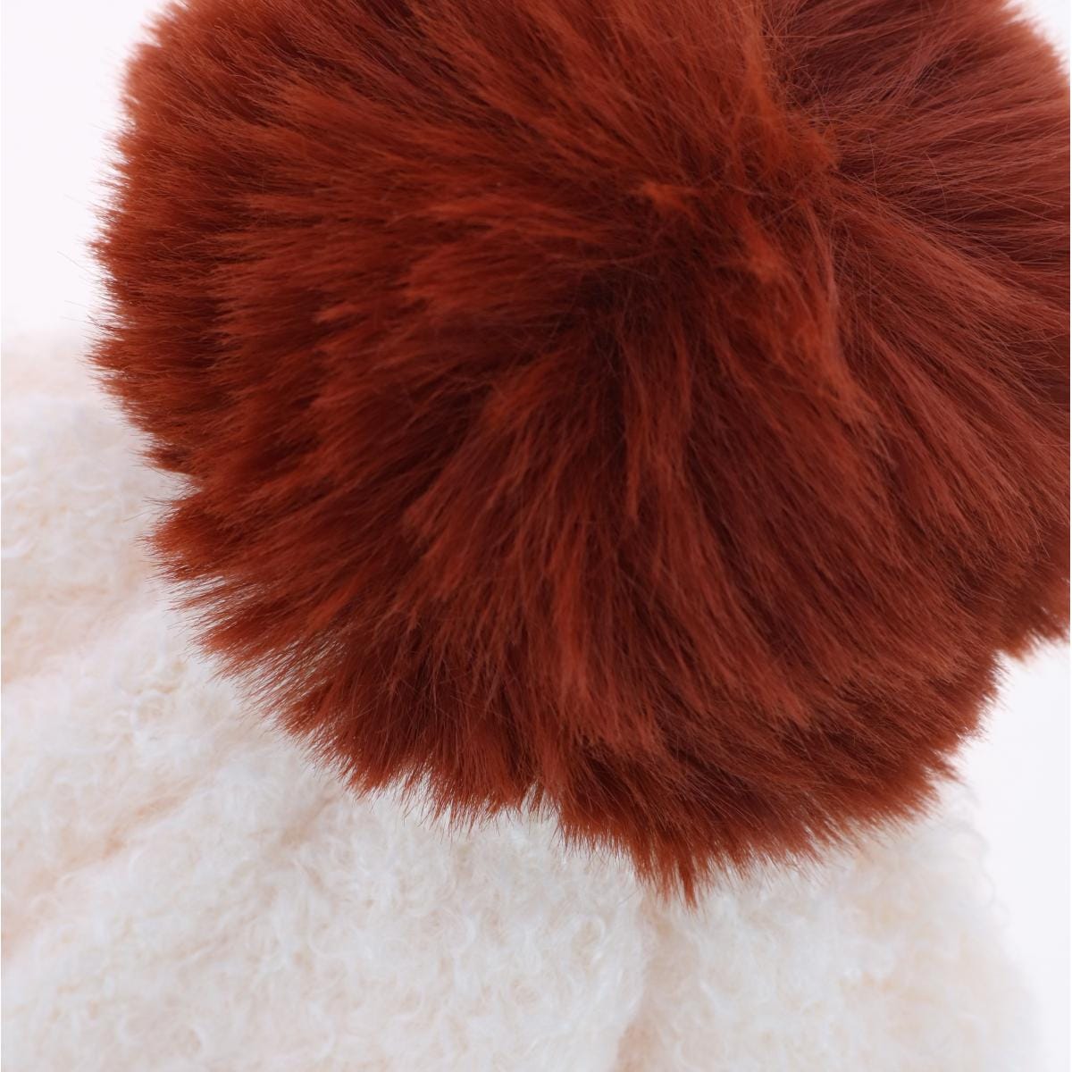 CTM® Women's Two Tone Knit Winter Beanie Hat with Pom - Rust