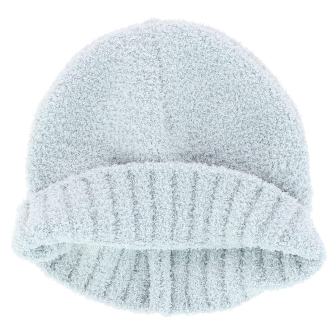 CTM® Girl's One Size Fits Most Solid Soft Winter Knit Beanie Hat - Light Blue