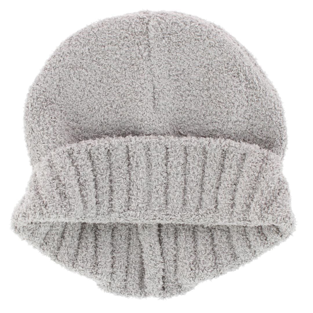 CTM® Girl's One Size Fits Most Solid Soft Winter Knit Beanie Hat - Light Gray
