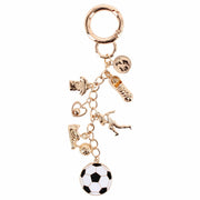 Women's World Soccer Dangle Bag Charm