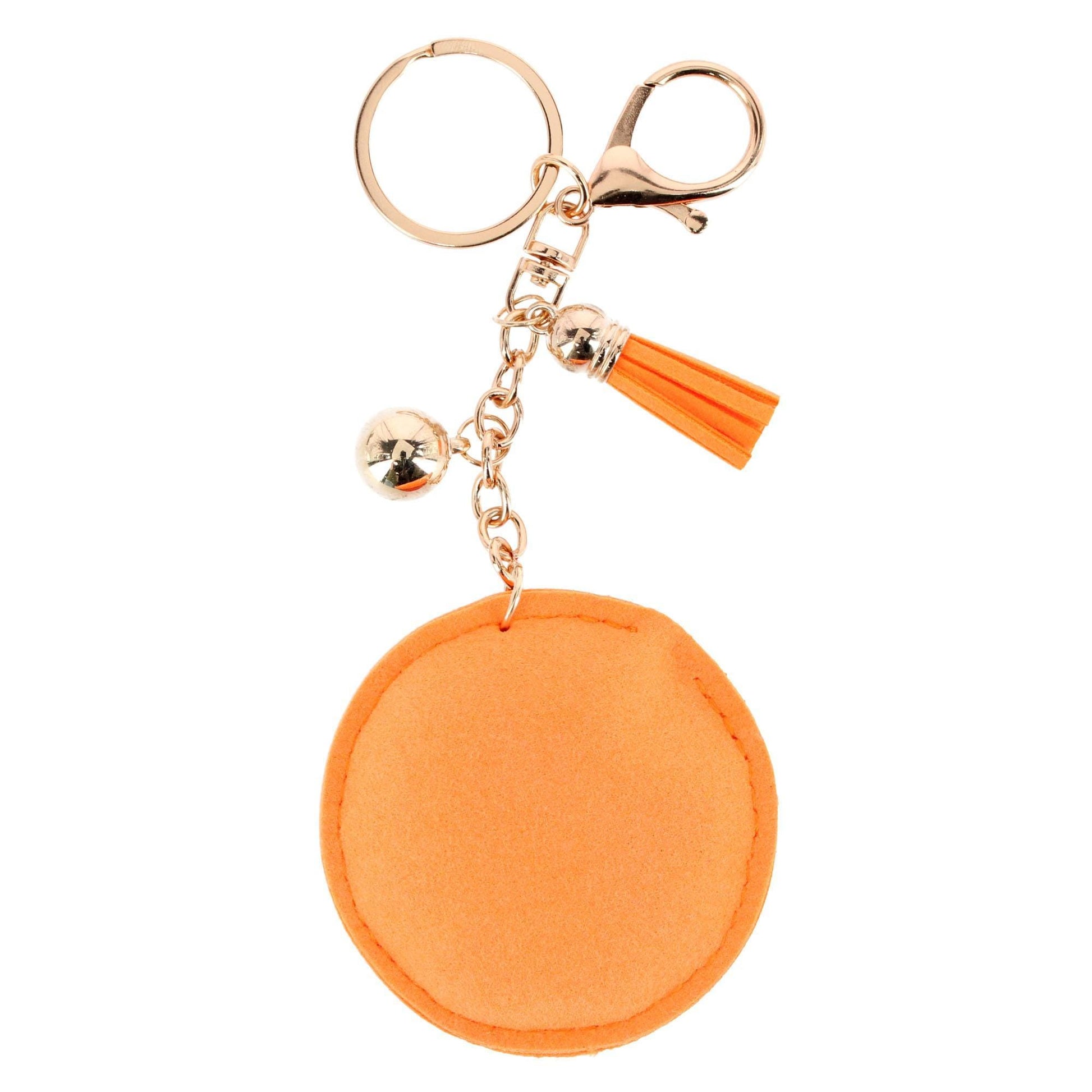 CTM® Women's Rhinestone Basketball Bag Charm & Key Chain - Orange