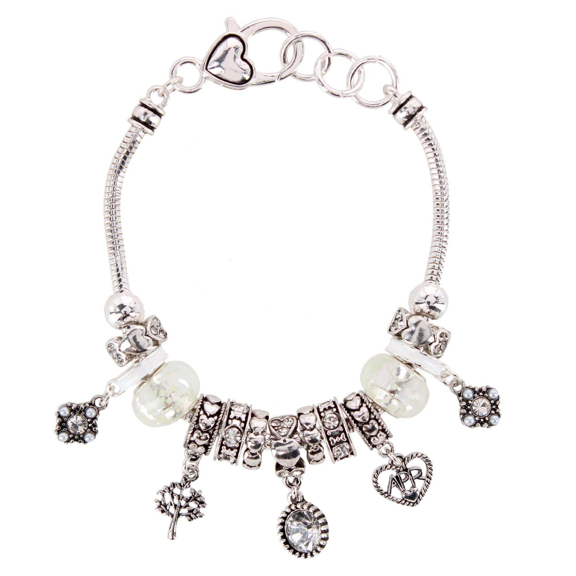 CTM® Women's Meaningful Birthstone Charm Clasp Bracelet