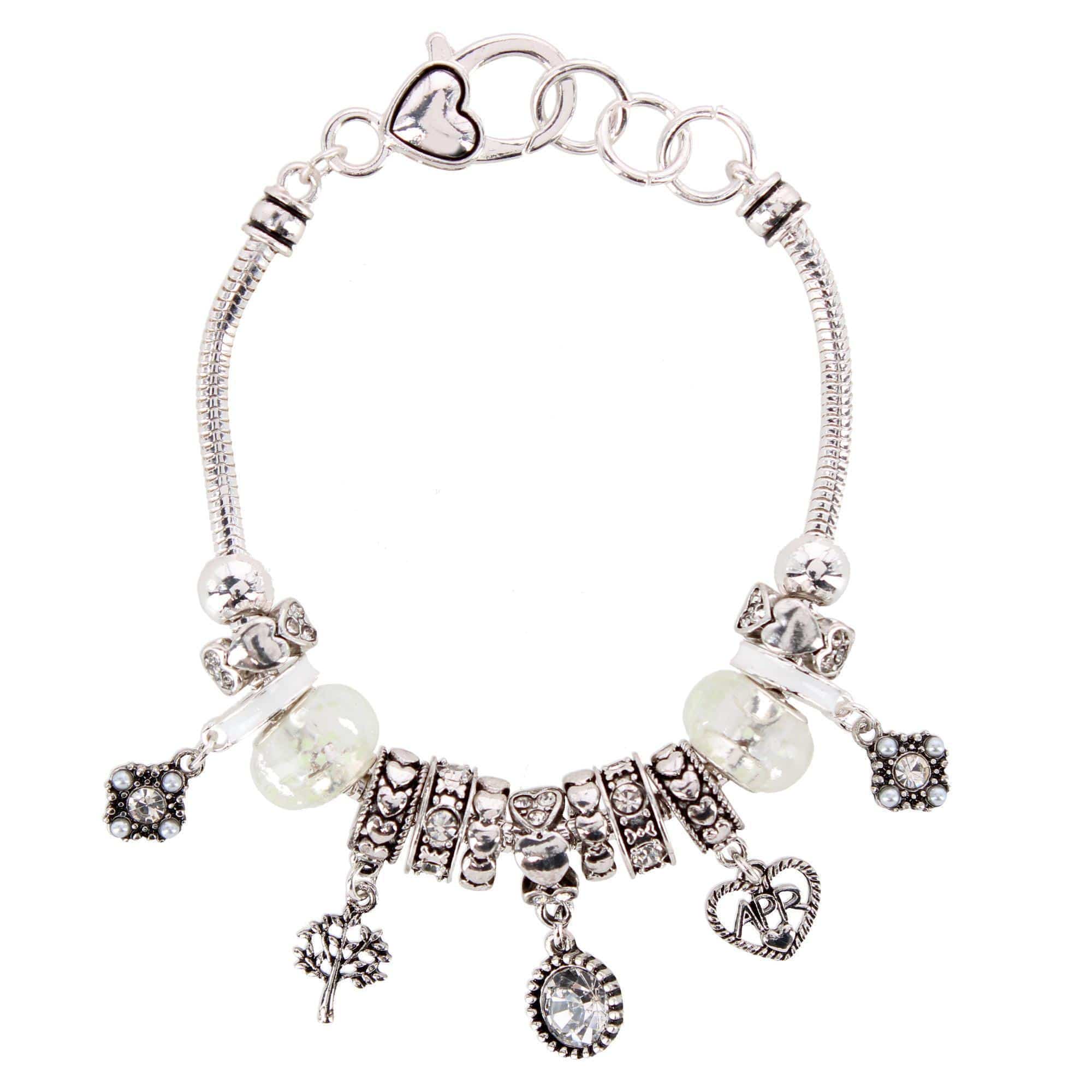 CTM® Women's Meaningful Birthstone Charm Clasp Bracelet