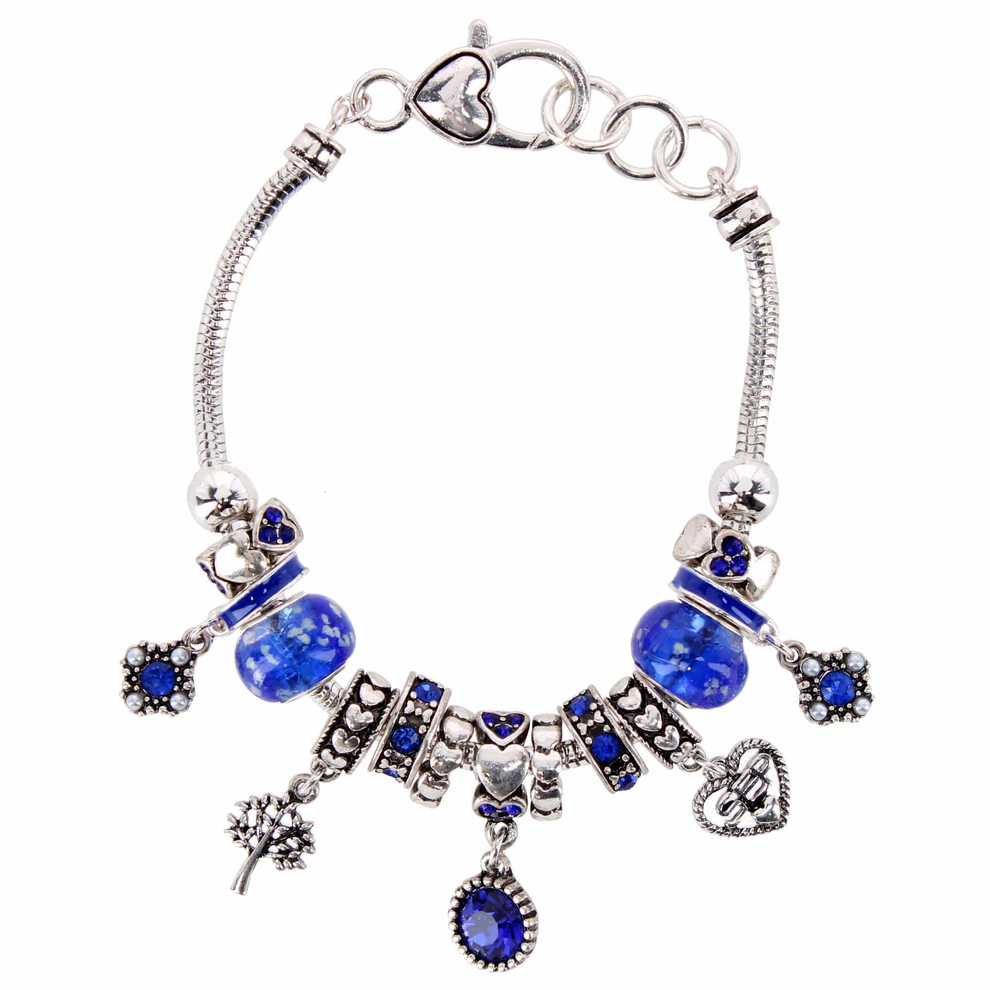 CTM® Women's Meaningful Birthstone Charm Clasp Bracelet