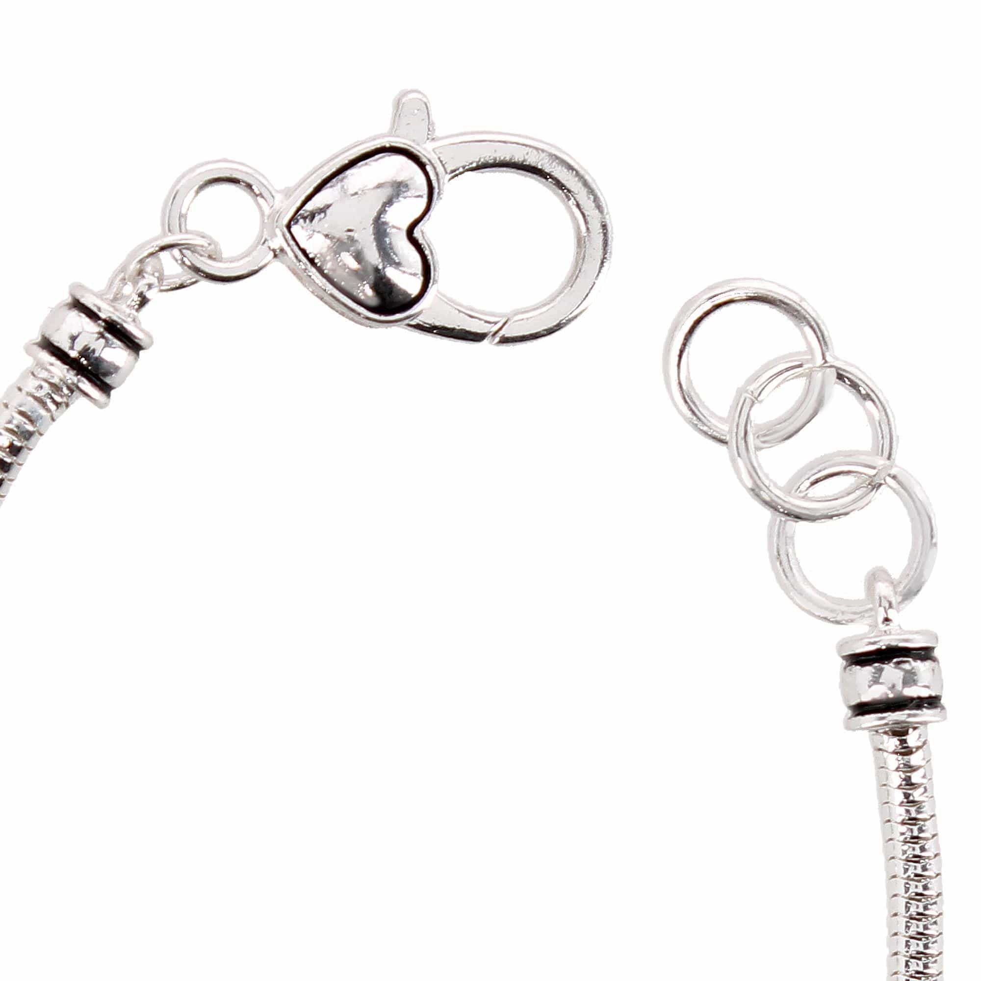 CTM® Women's Meaningful Birthstone Charm Clasp Bracelet - July- Ruby