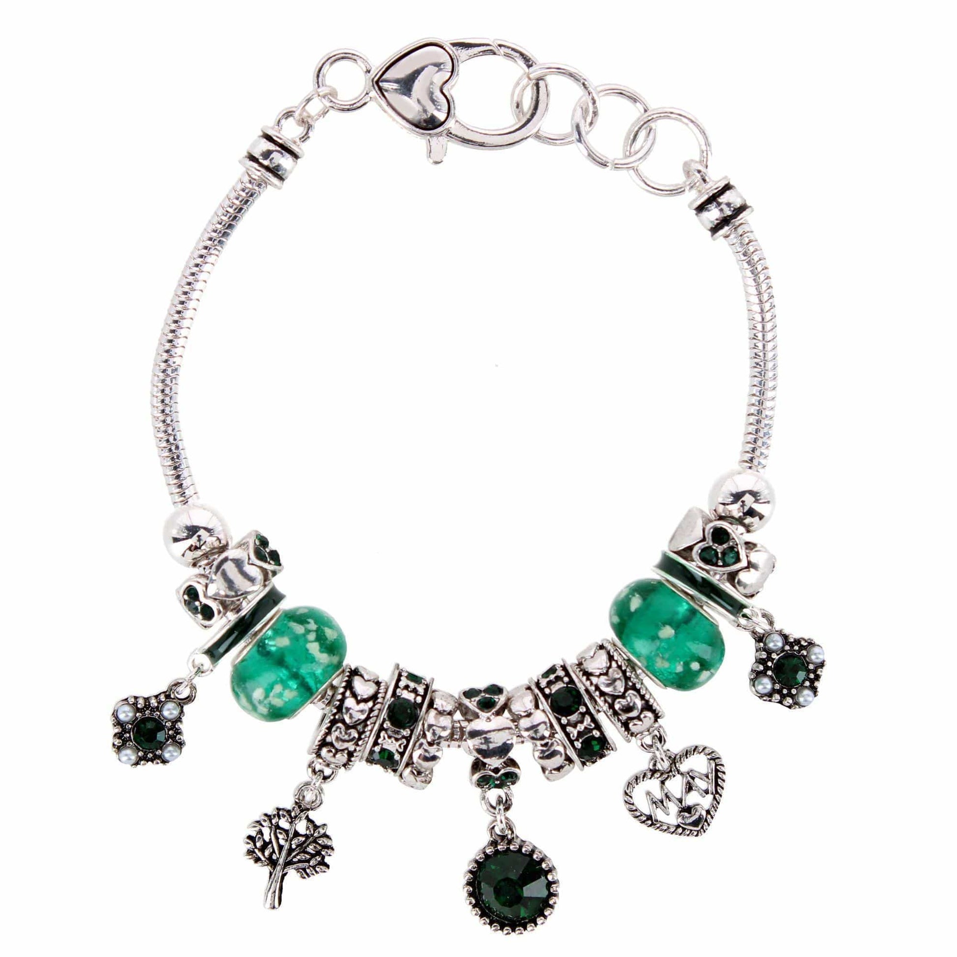 CTM® Women's Meaningful Birthstone Charm Clasp Bracelet