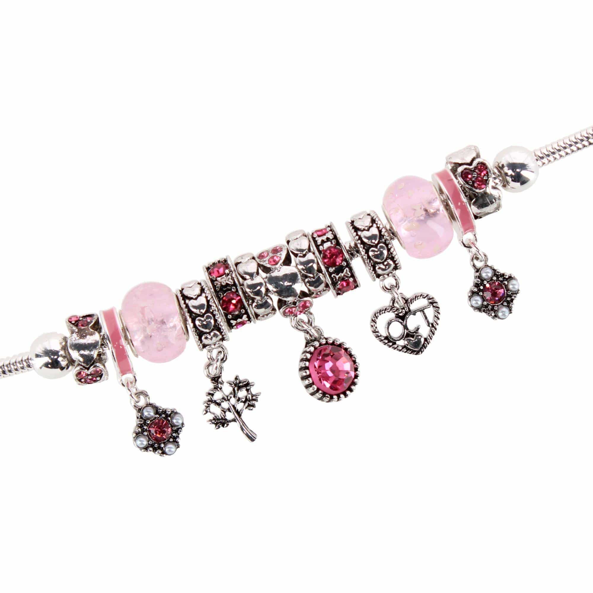 CTM® Women's Meaningful Birthstone Charm Clasp Bracelet - October- Tourmaline