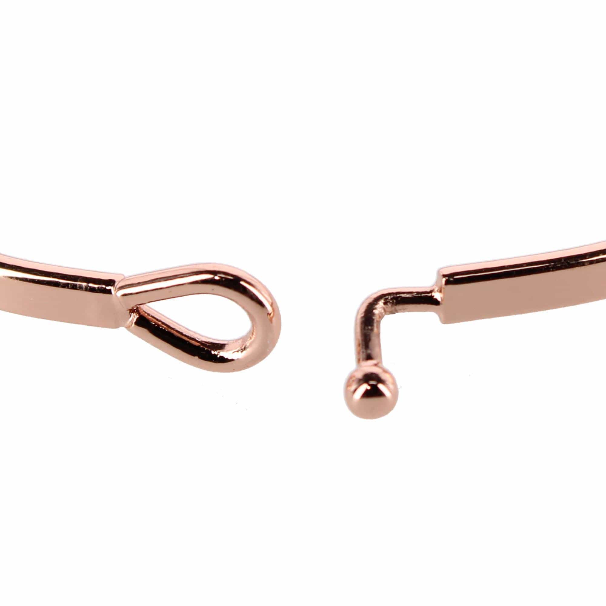 CTM® Women's Inspirational Bangle Bracelet Trio in Gold Silver and Rose Gold Finish - Faith