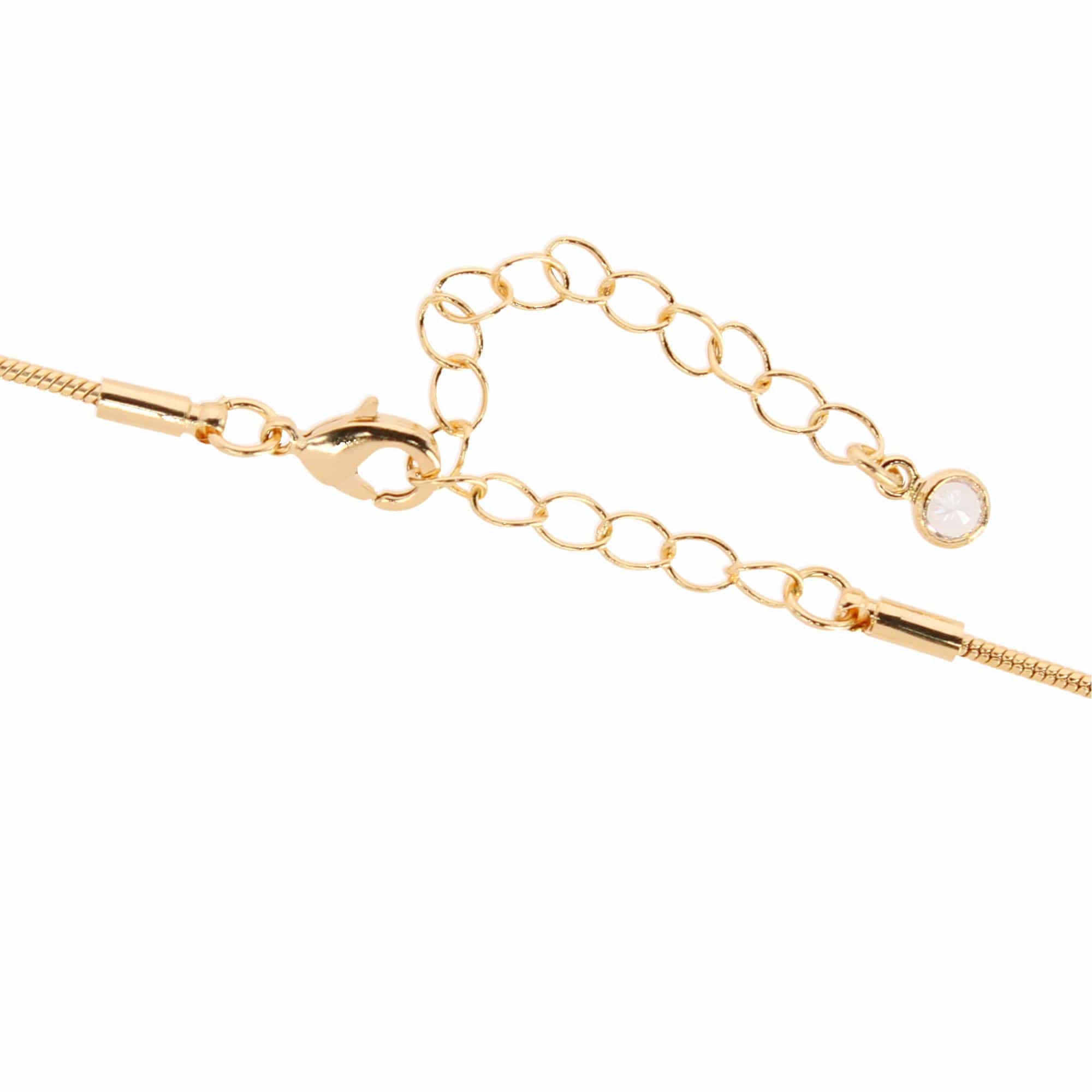 CTM® Women's Semi-Fine Bubble Letter Initial Necklace Gold or Silver Dipped - Gold- B