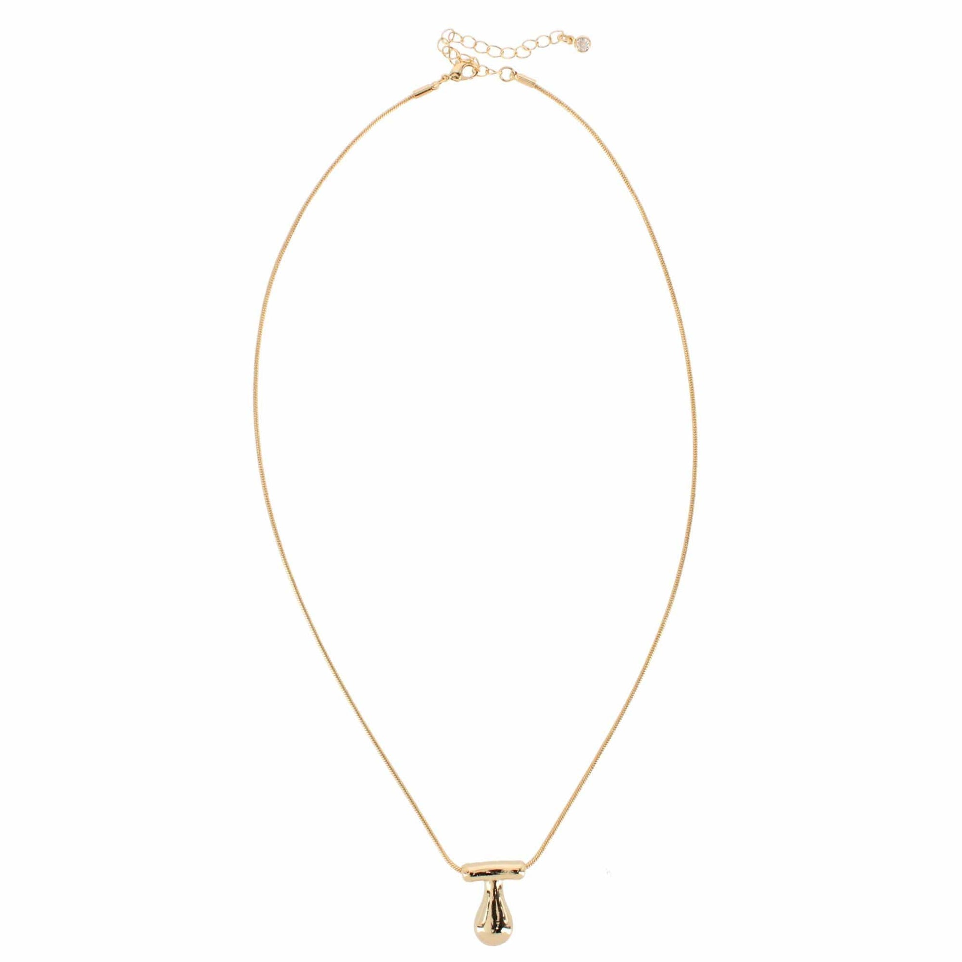 CTM® Women's Semi-Fine Bubble Letter Initial Necklace Gold or Silver Dipped