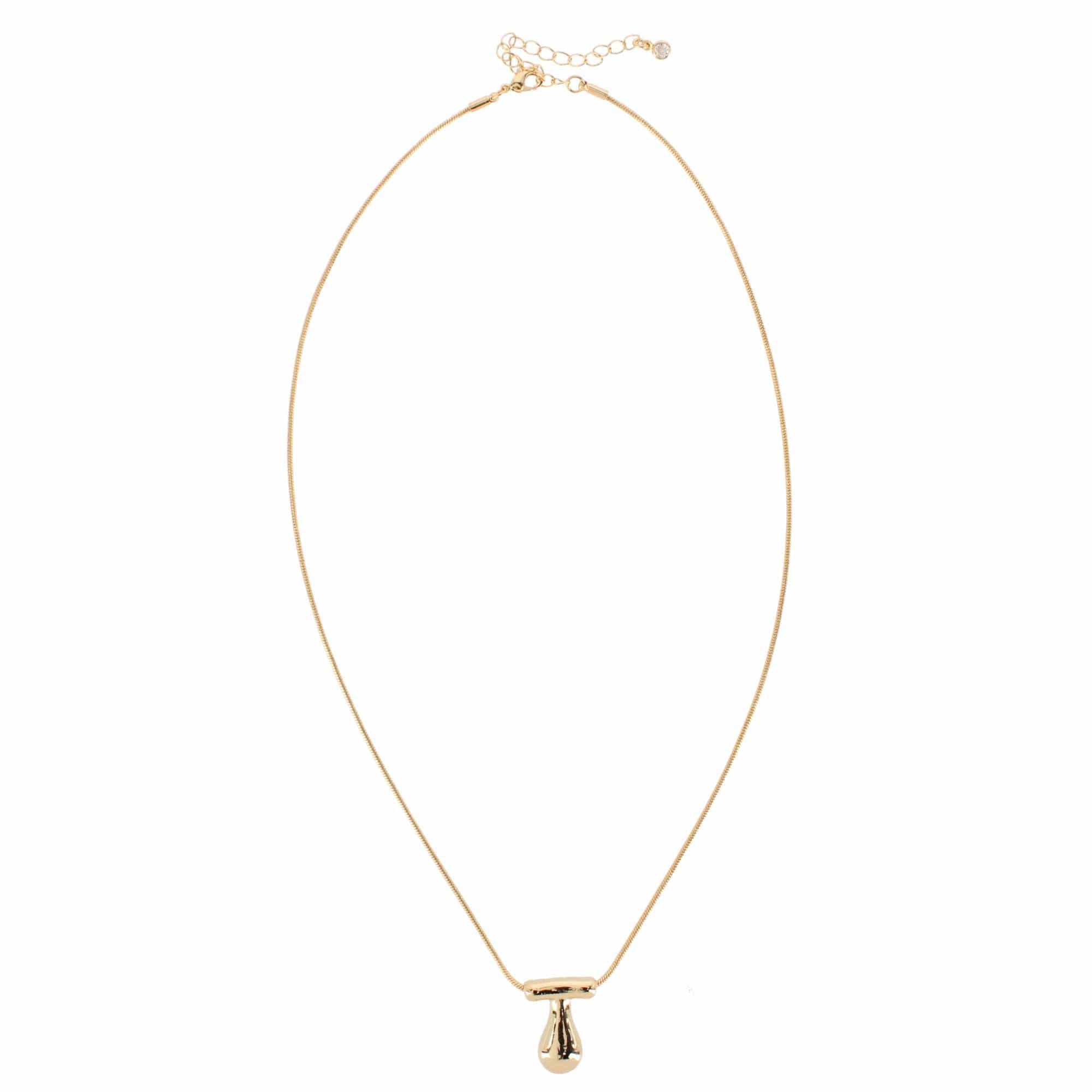 CTM® Women's Semi-Fine Bubble Letter Initial Necklace Gold or Silver Dipped