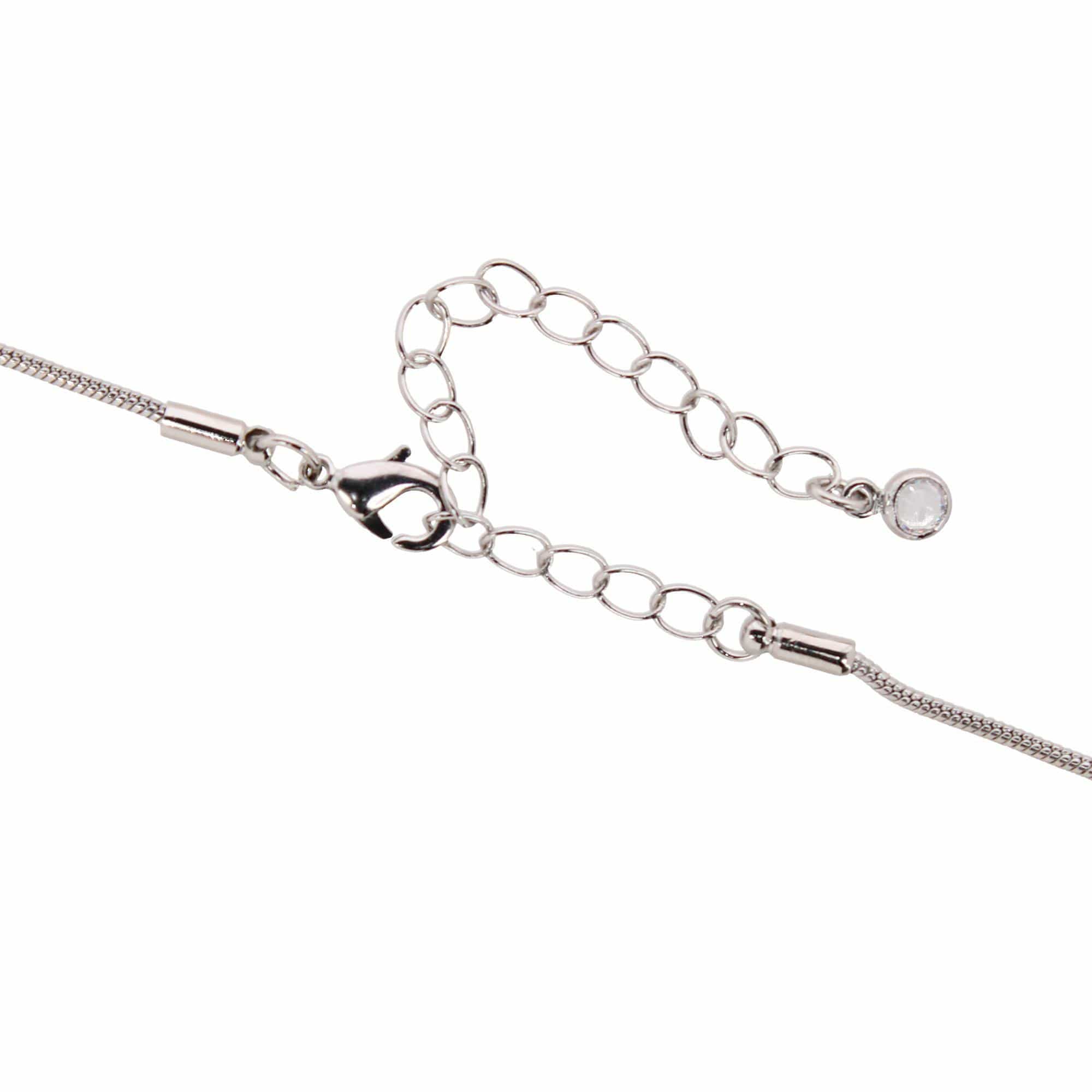 CTM® Women's Semi-Fine Bubble Letter Initial Necklace Gold or Silver Dipped - Silver- B