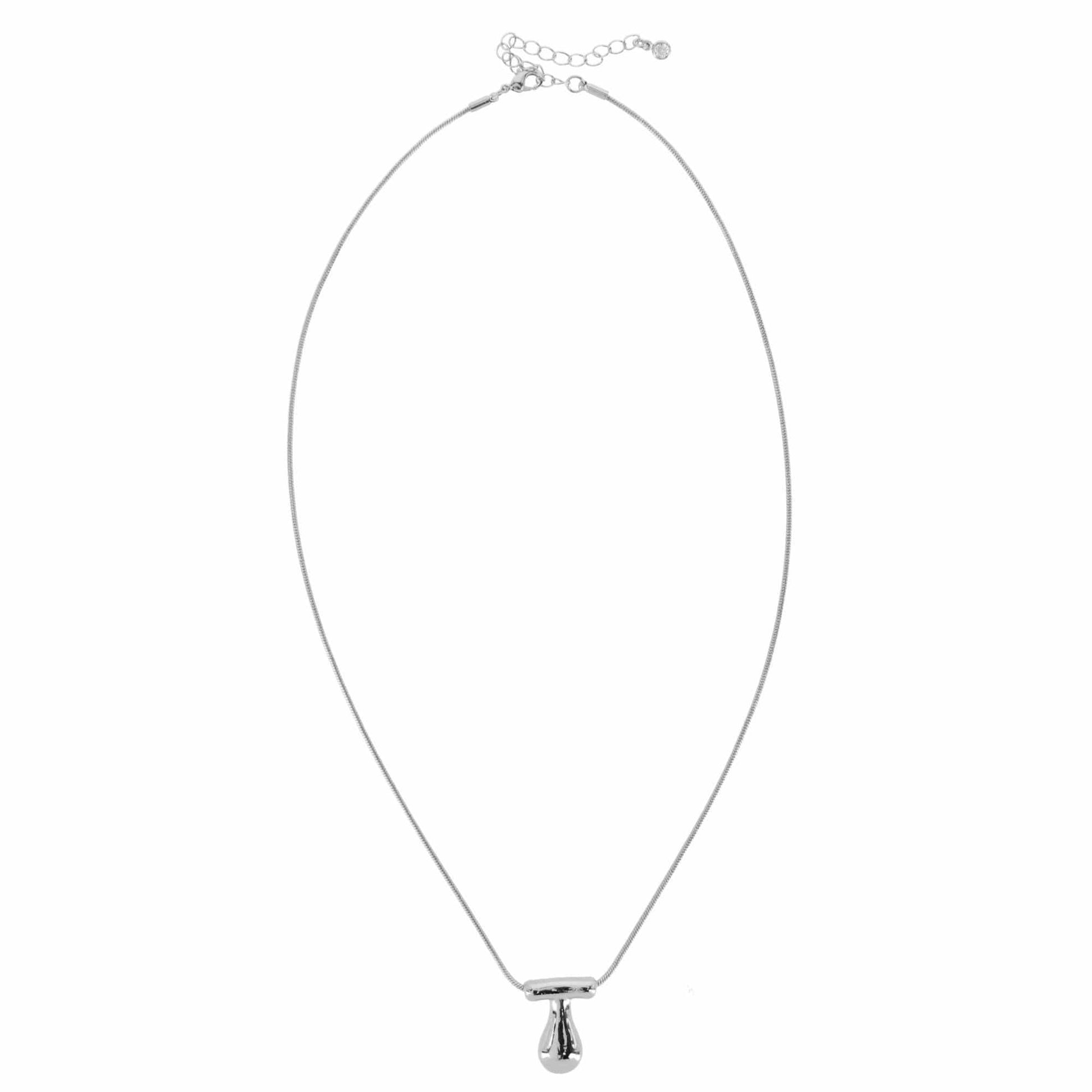 CTM® Women's Semi-Fine Bubble Letter Initial Necklace Gold or Silver Dipped