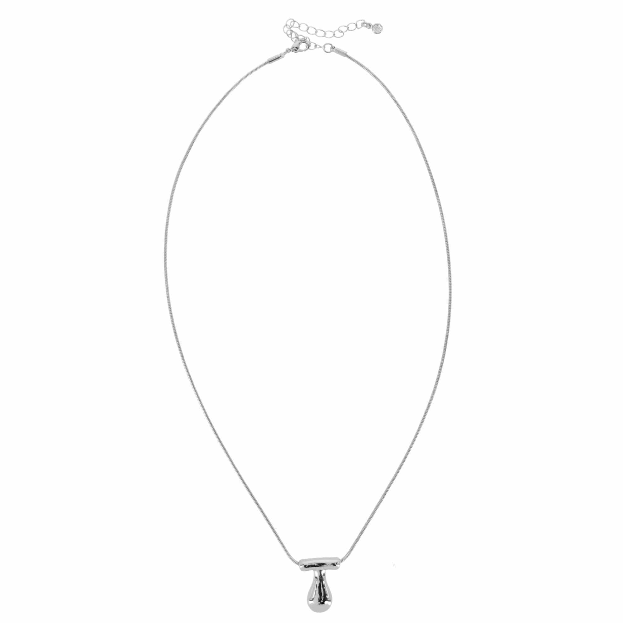 CTM® Women's Semi-Fine Bubble Letter Initial Necklace Gold or Silver Dipped