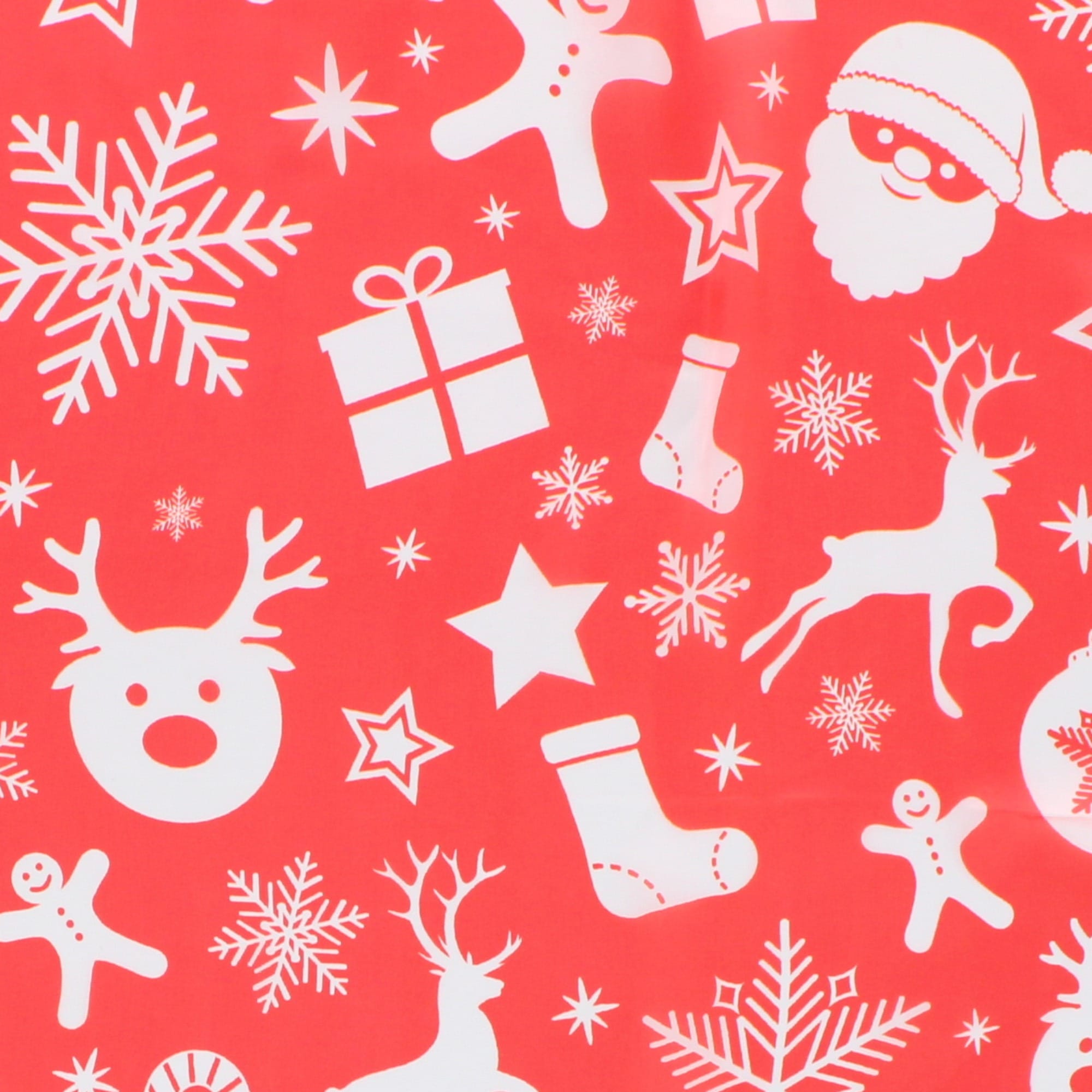 CTM® Women's Christmas Holiday Pattern Silky Square Scarf Red & Green - Red