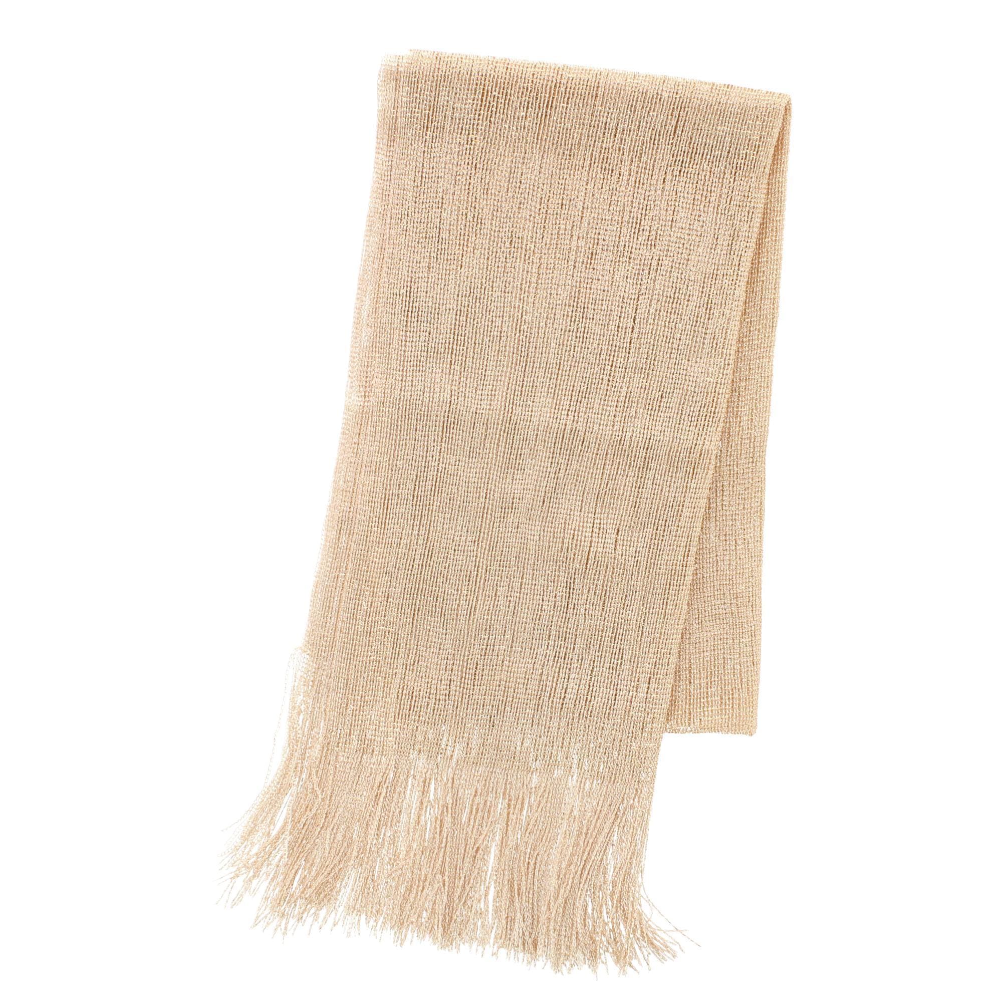 CTM® Women's Shimmering Fringe Evening Shawl Scarf