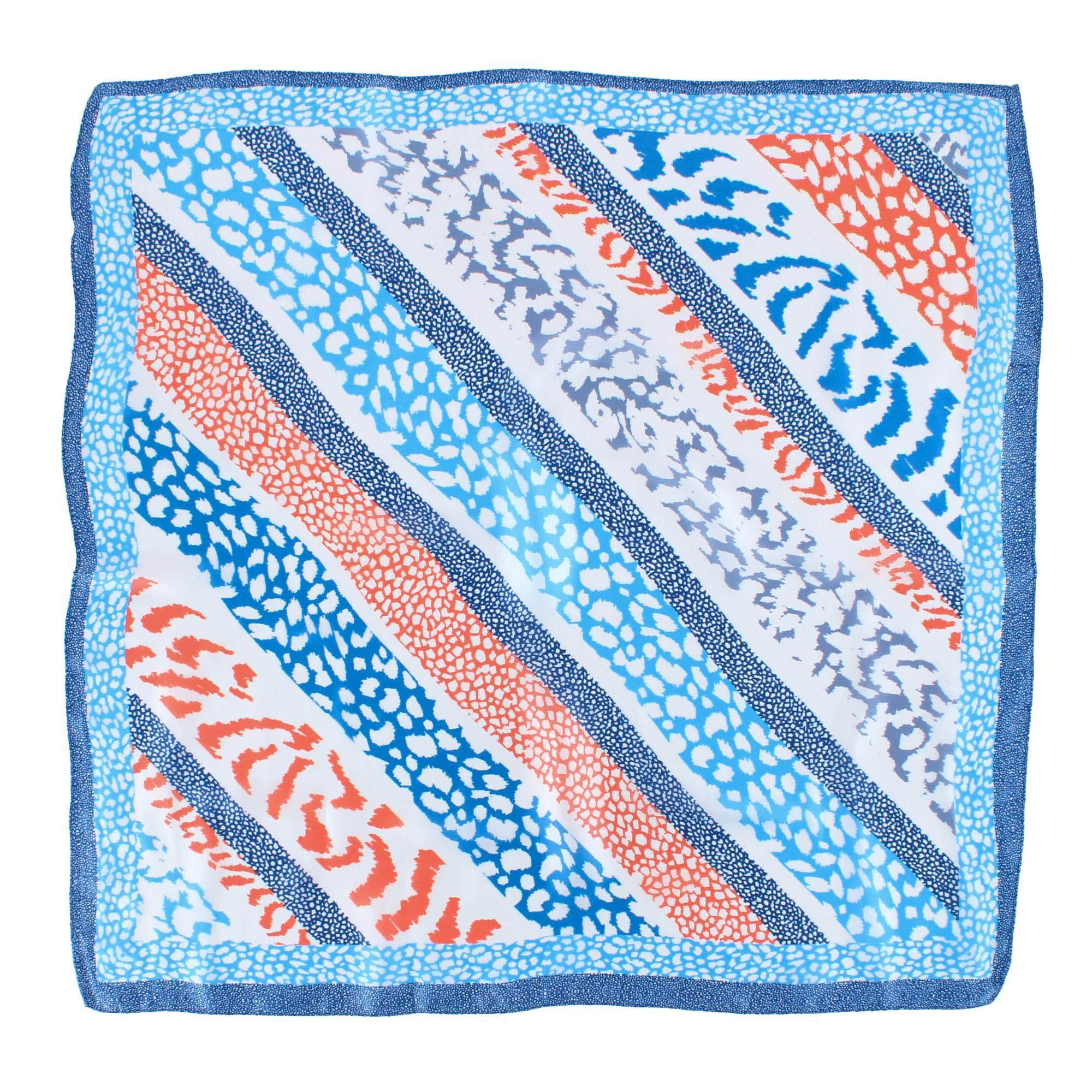 CTM® Women's Abstract Animal Print Silky Square Scarf
