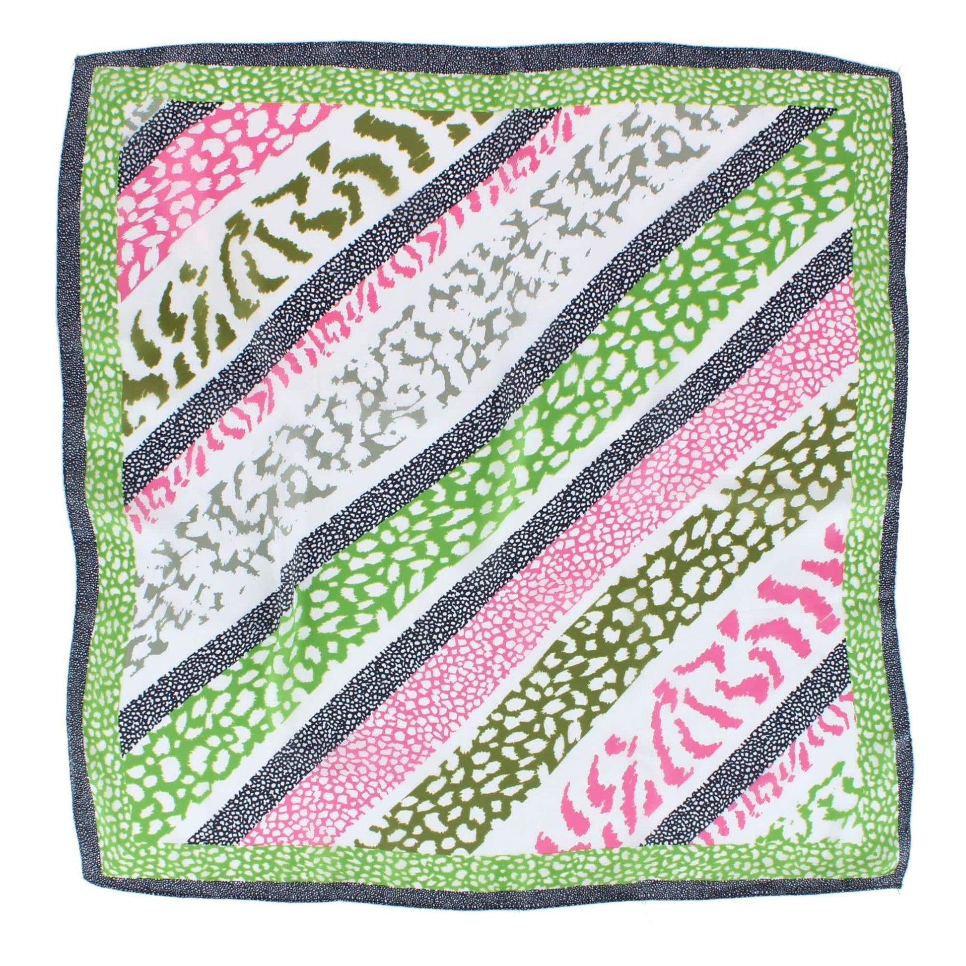 CTM® Women's Abstract Animal Print Silky Square Scarf - Women's Abstract Animal Print Silky Square Scarf