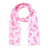 Women's Breast Cancer Ribbon Print Lightweight Scarf
