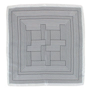 Women's Geometric Stripe Pattern Silky Square Scarf