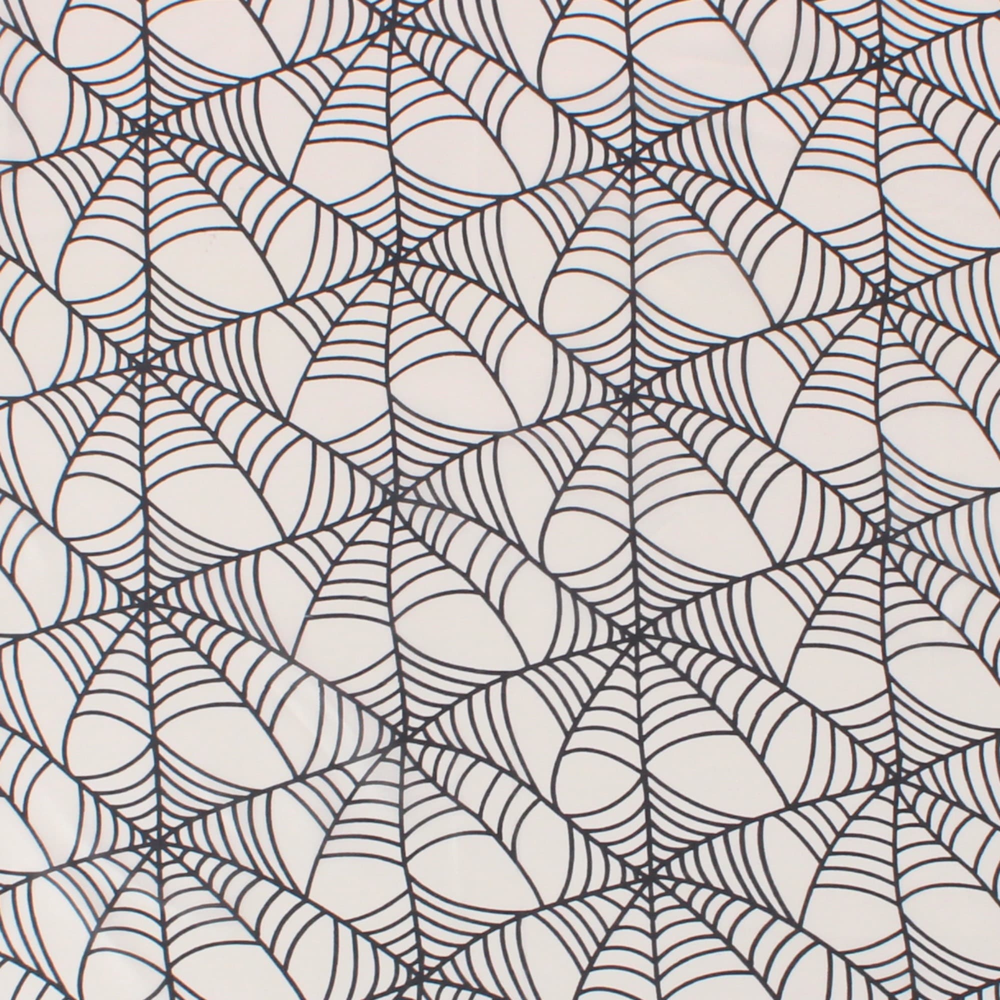 CTM® Women's Halloween Geometric Spider Web Silky Square Scarf - Black