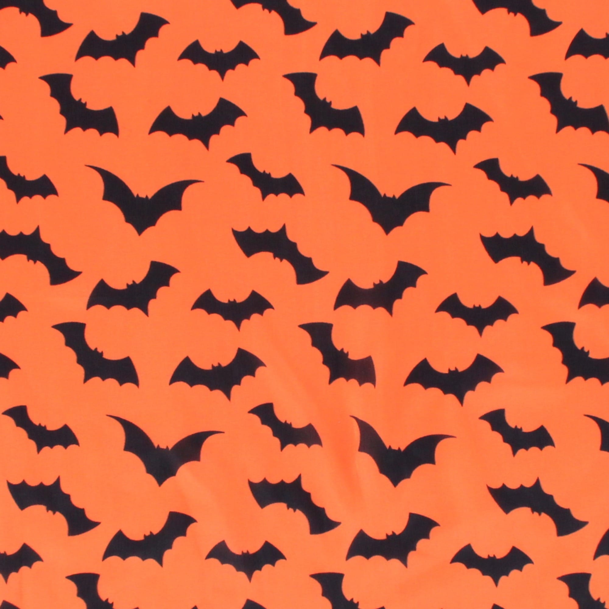 CTM® Women's Halloween Bat Pattern Silky Square Scarf - Orange