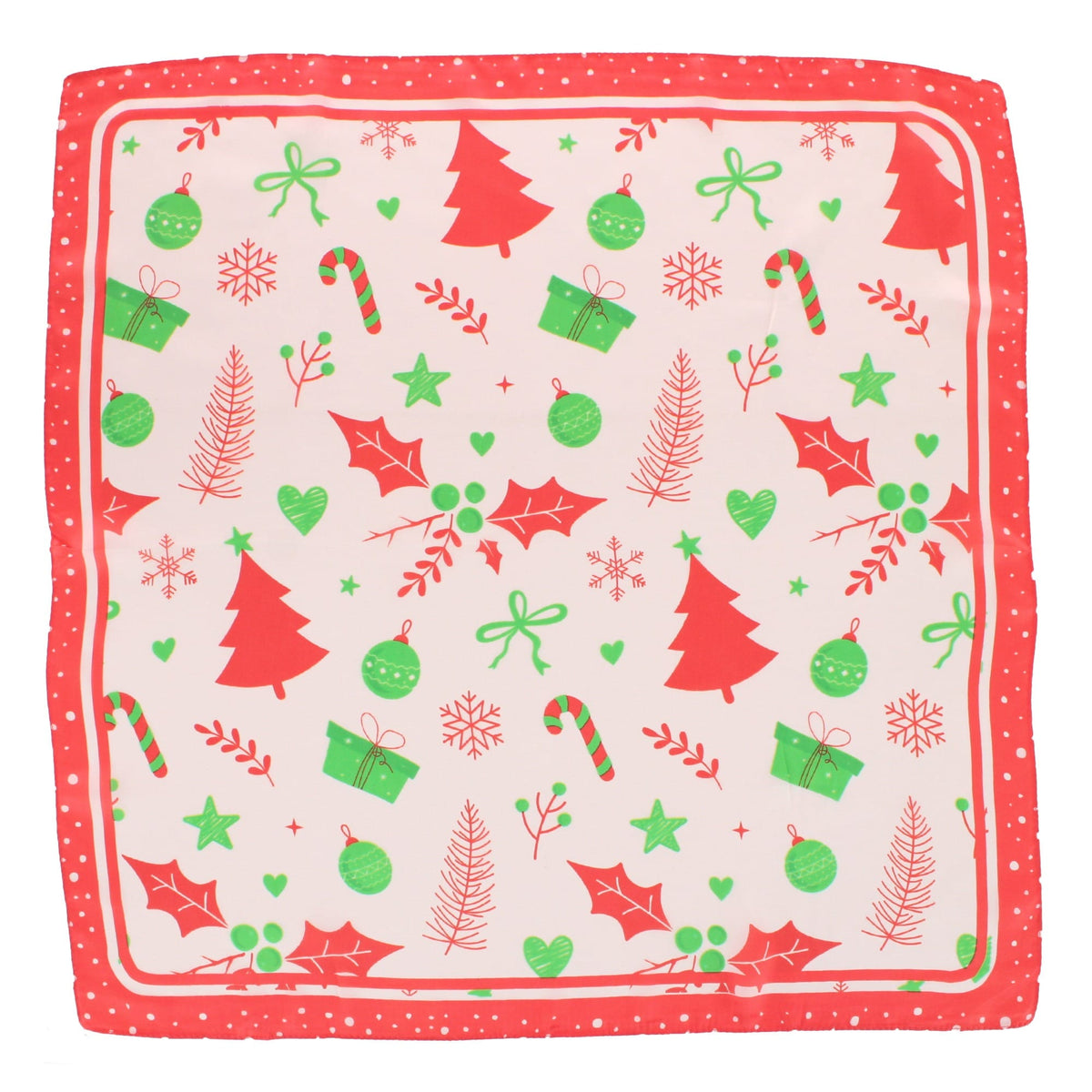 CTM® Women's Christmas Holiday Scarf & Earring Bundle - Red/Green