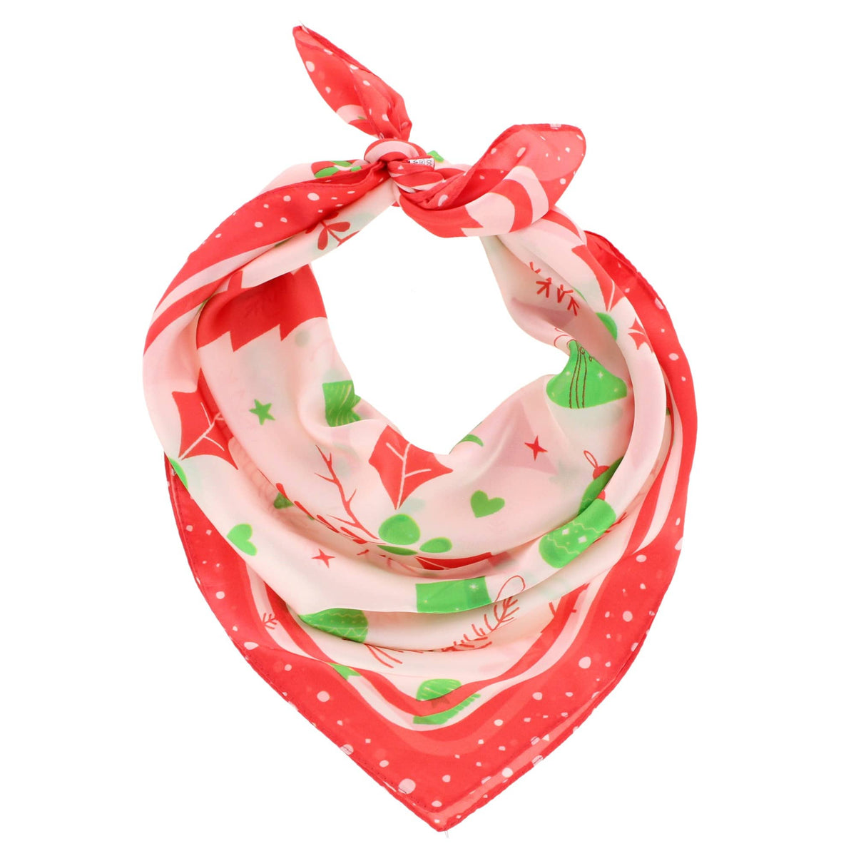 CTM® Women's Christmas Holiday Scarf & Earring Bundle - Red/Red