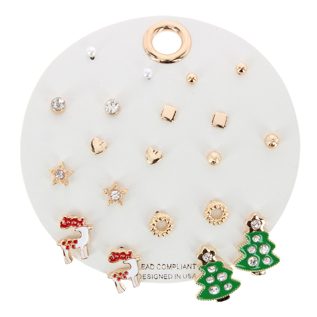 CTM® Holiday Scarf & Earring Set Bundle - Green